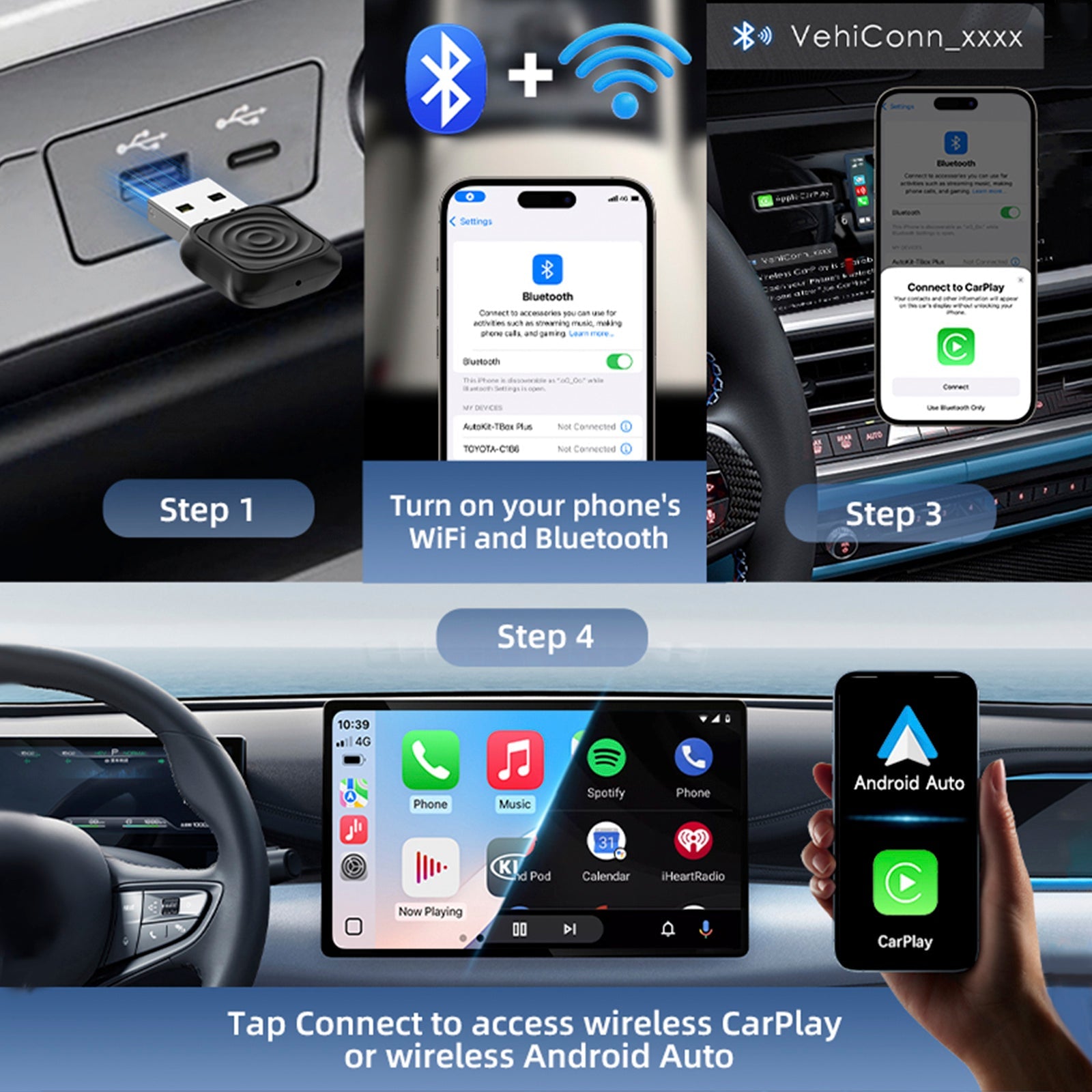 Carlinkit 5.0 Mini Ultra Car Wired to Wireless Carplay Interconnection Auto Box