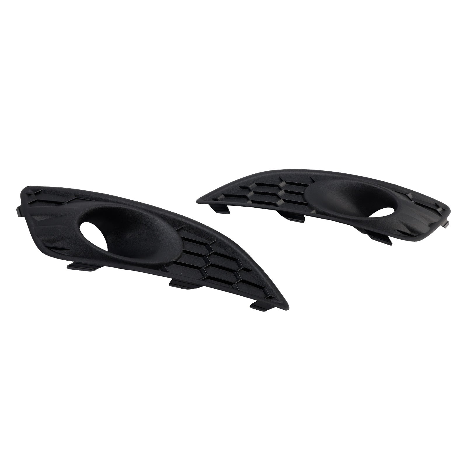 2013-2017 Ford Fiesta 2PCS Matte Black Front Fog Light Lamp Cover Grille