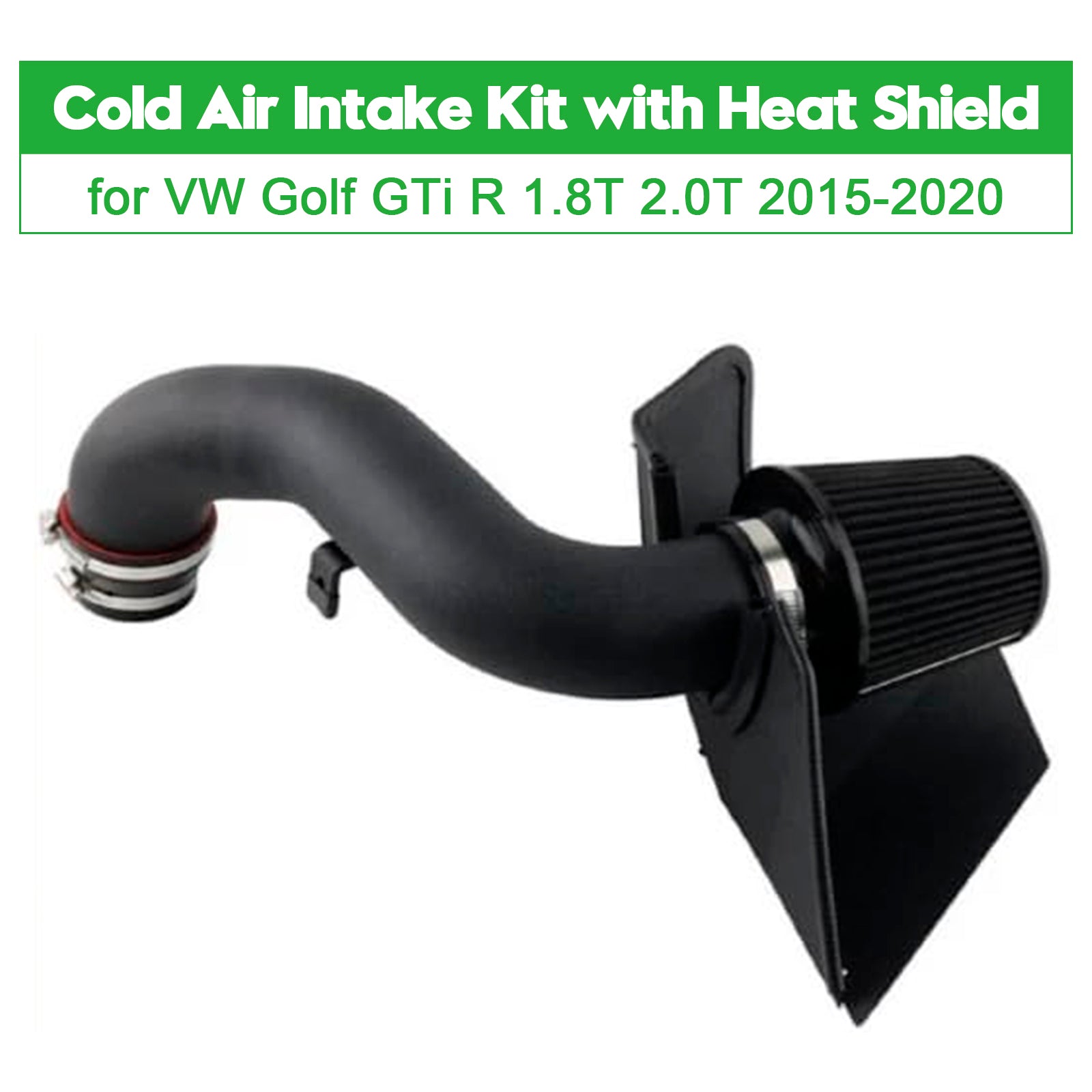 2015-2020 VW Golf GTi R 1.8T 2.0T Cold Air Intake Kit with Heat Shield