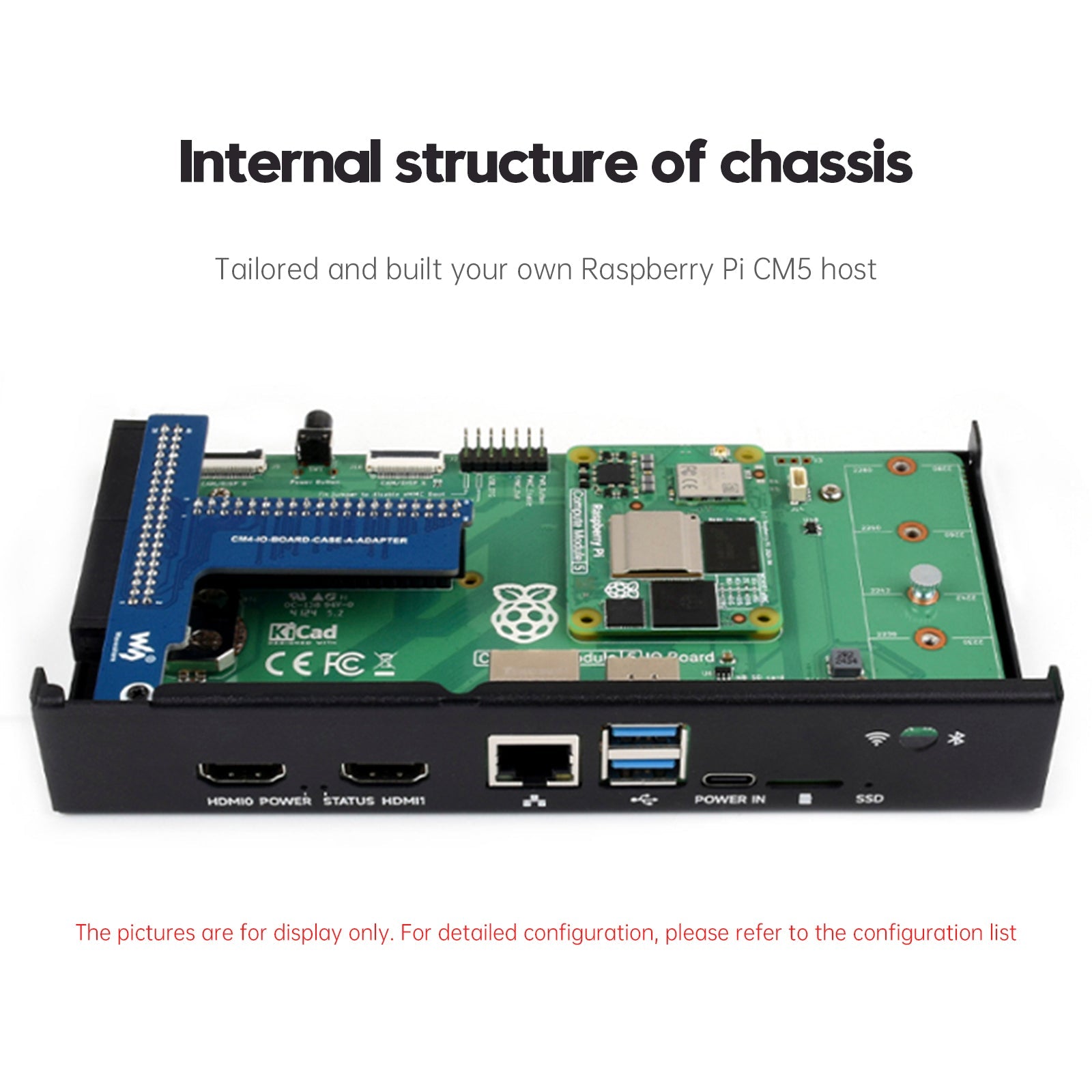 Raspberry Pi CM5 IO Compute Module 5 IO Board Metal Heat Dissipation Enclosure