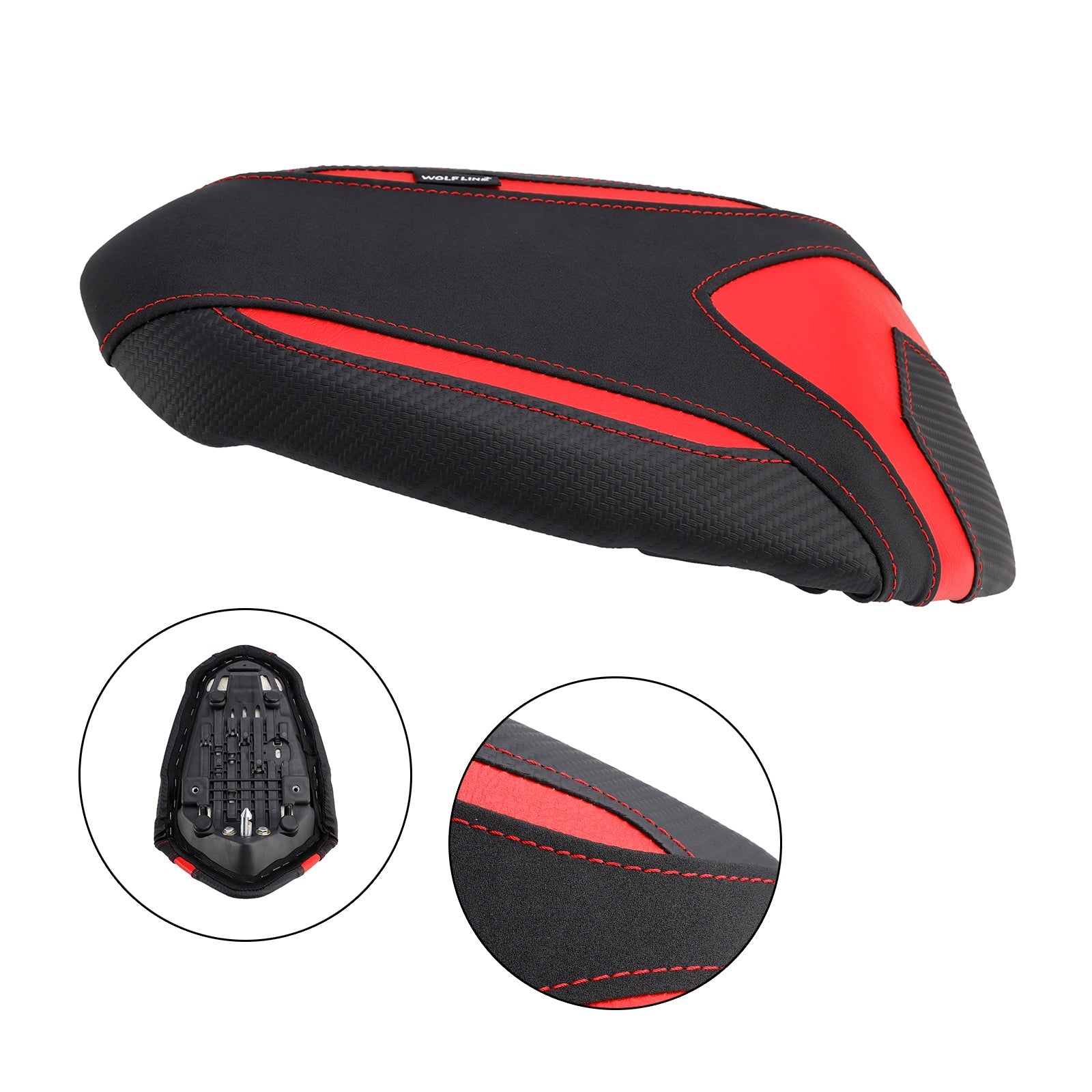 2019-2024 Triumph Street Triple Rear 765 765S 765R Passenger Seat Cushion Pu Pillion Flat Black