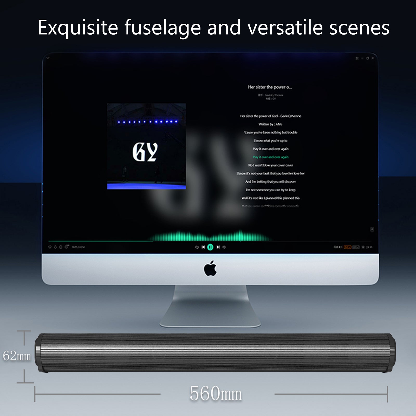 Bluetooth 5.0 Home TV Sound Bar 4 Speaker System Wireless Subwoofer 3D Surround