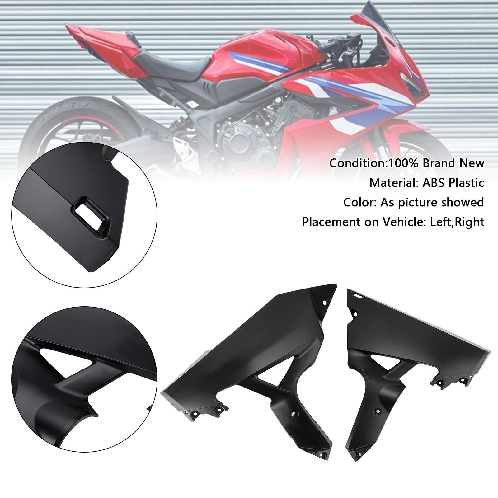 2024-2025 Honda CBR650R Hand Side Belly Frame Panel Fairing Cowl