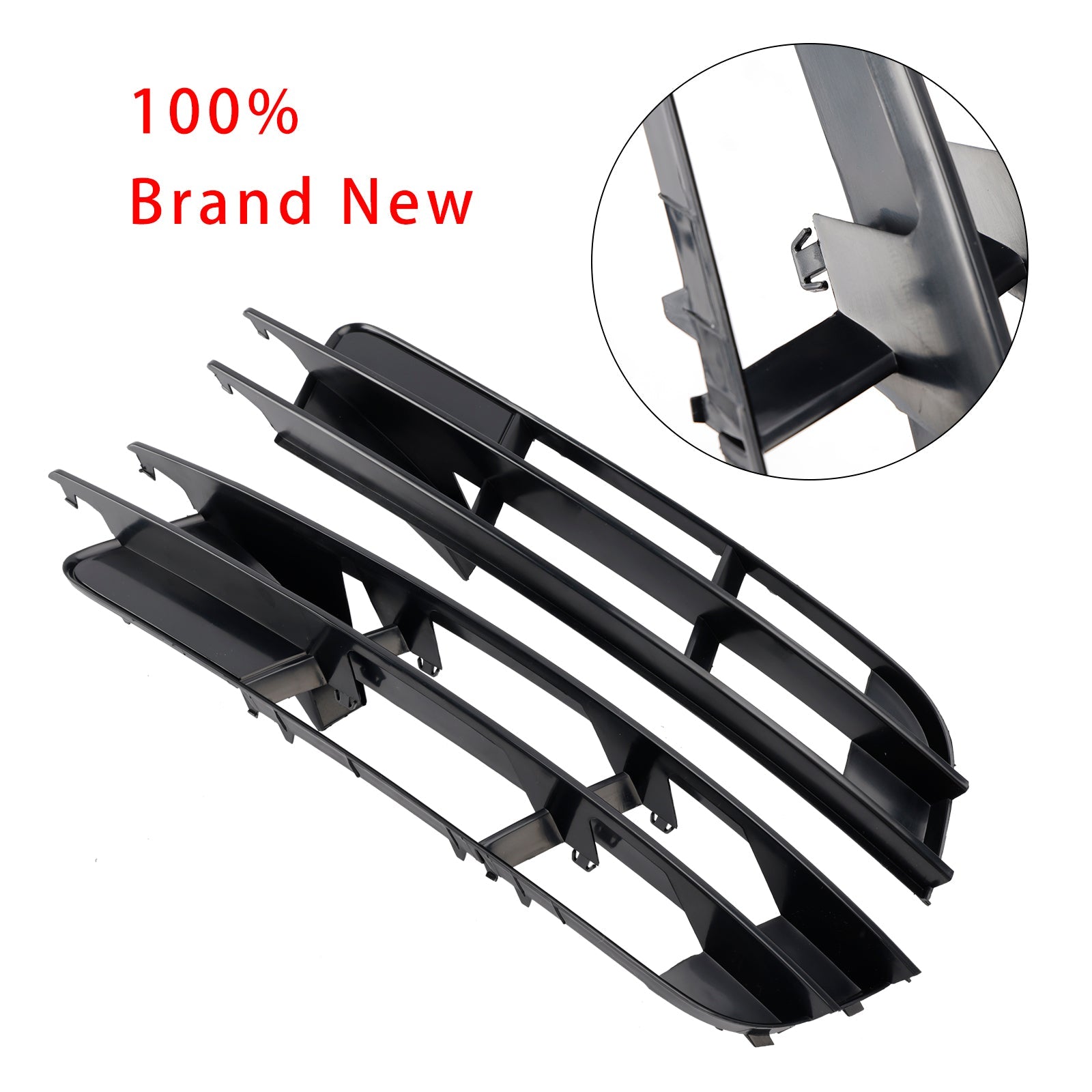 2007-2009 Audi Q7 1 Pair Front Bumper Fog Light Grill Cover Bezel 4L0807681