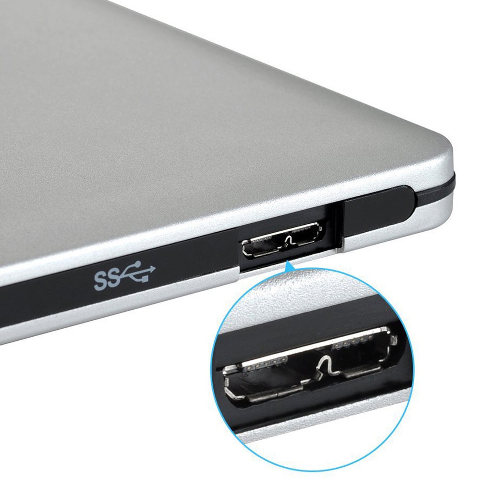 4K Genuine Burner External USB 3.0 Super Slim DVD BD Recorder Drive Silver