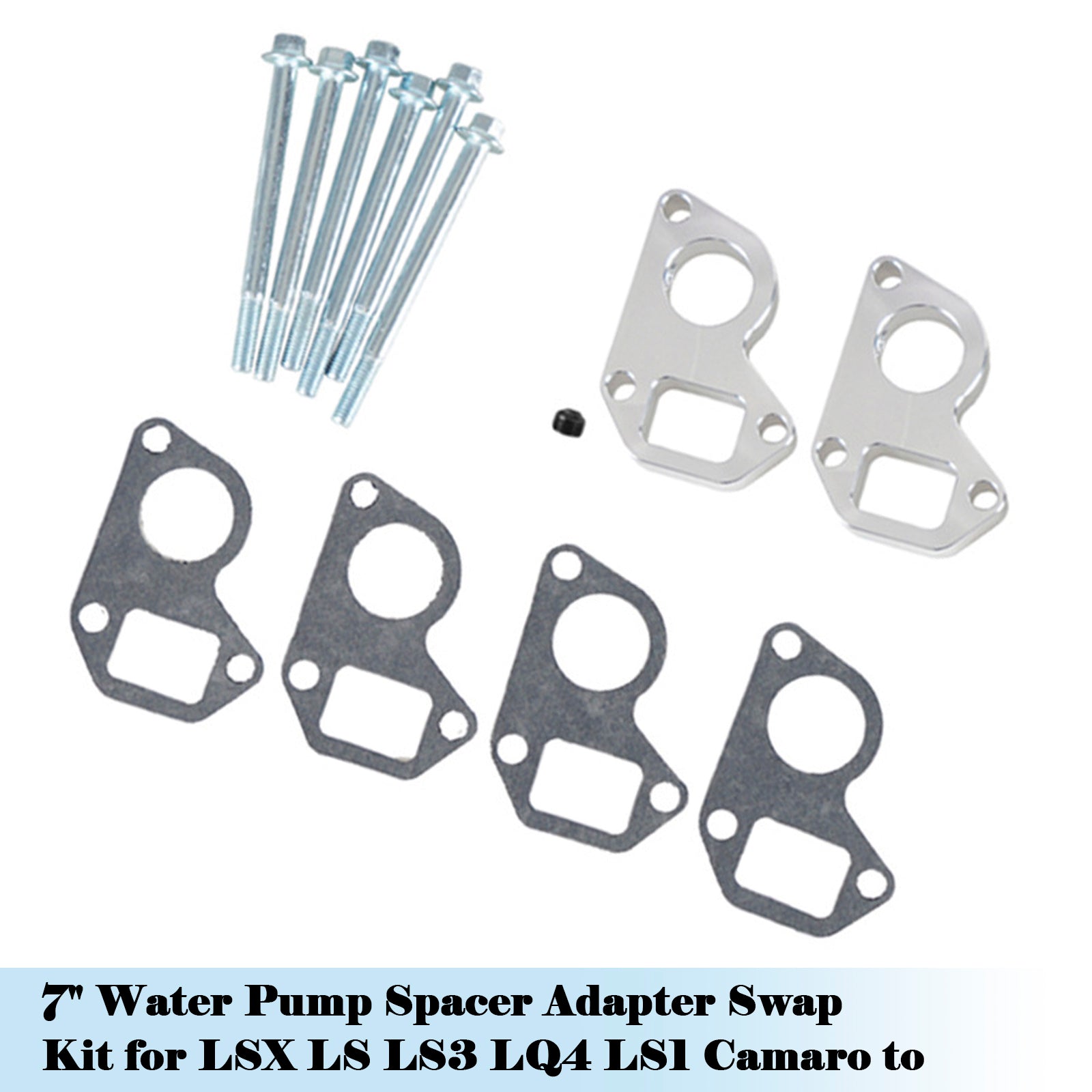 1998-2002 LSX LS LS3 LQ4 LS1 Camaro to Truck 7" Water Pump Spacer Adapter Swap