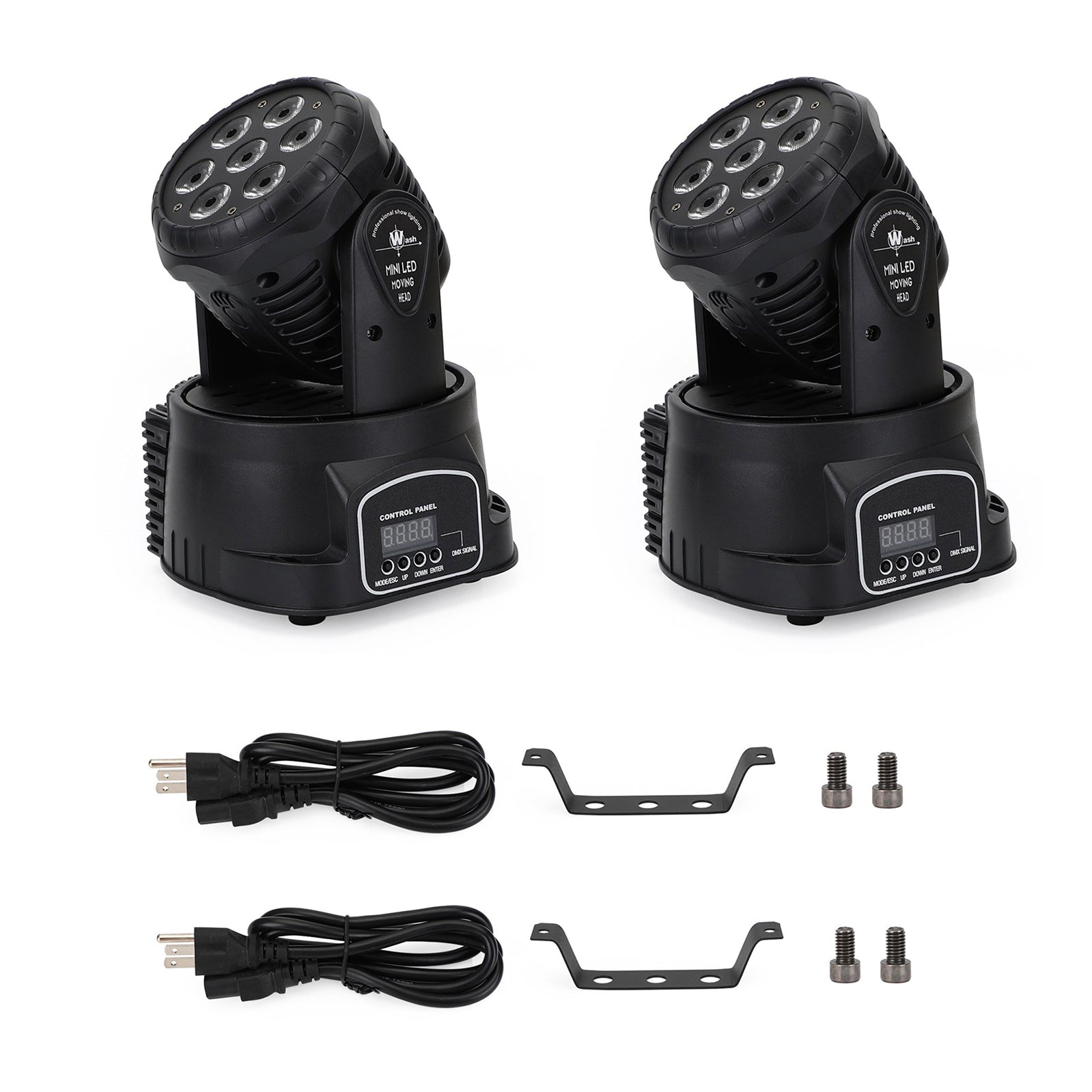 2Pcs 7 x10W Moving Head Stage Light 70W 7 LED RGBW DMX DJ Stage Party Lighting