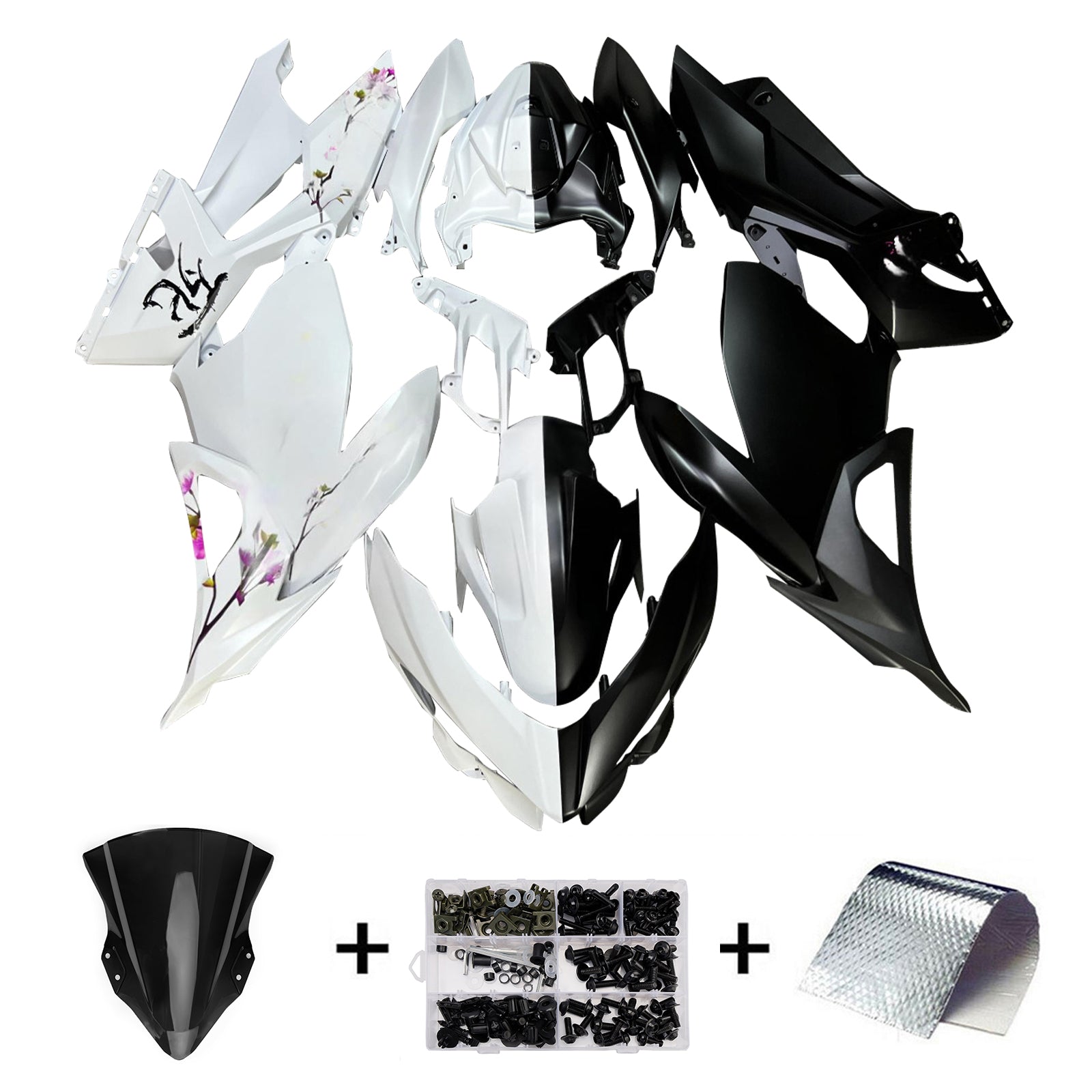 Injection Fairing Kit Bodywork Plastic ABS fit For Kawasaki EX400 Ninja400 2018-2024