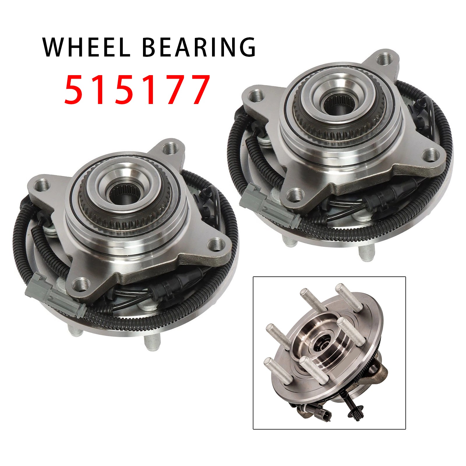 2018-2020 Lincoln Navigator 4WD 2PCS Front Wheel Bearing and Hub Assembly 515177 JL3Z1104P
