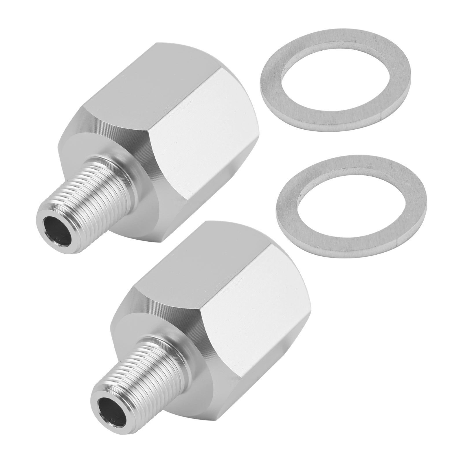 2x 1/8NPT Male to M16-1.5 Female Oil Pressure Sensor Adapter Thread Connector