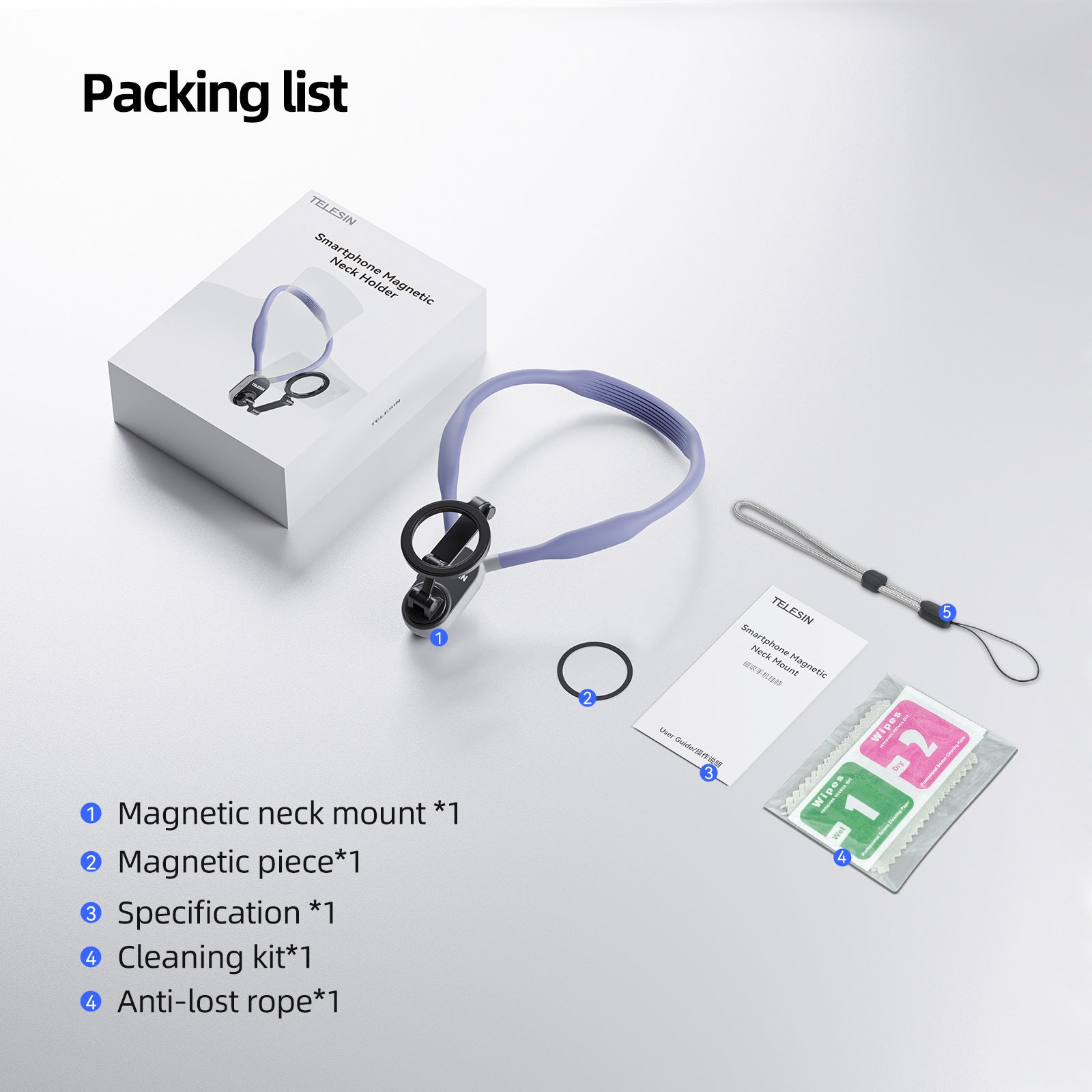 Magnetic Neck Halter Bracket Quick Release Shock Absorption For Mobile Phone