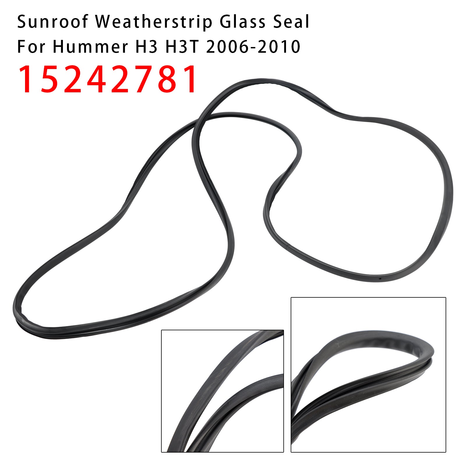 2006-2010 Hummer H3 H3T Sunroof Weatherstrip Glass Seal 15242781
