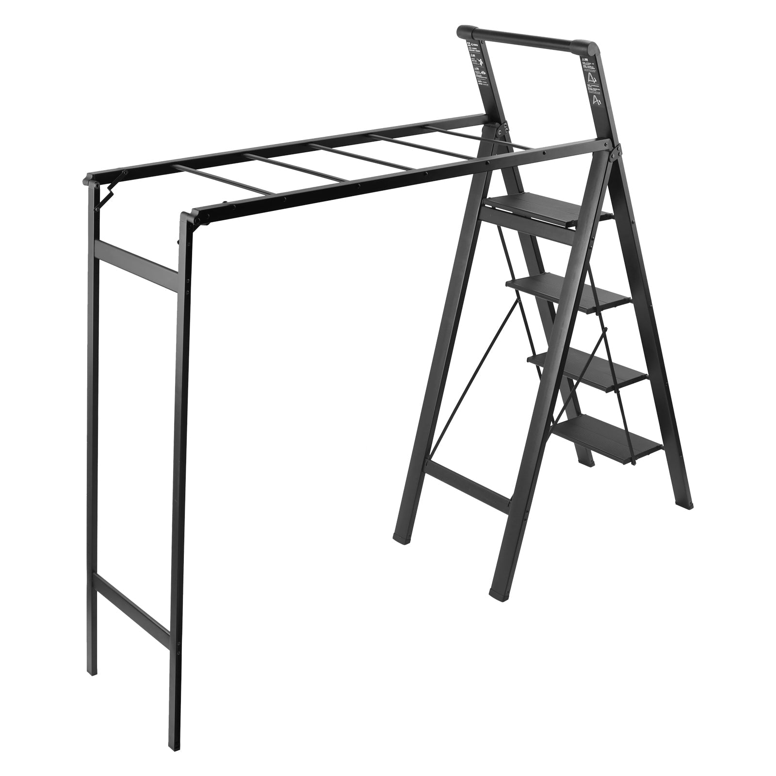 Foldable Drying Rack with Non-slip 4 Step Ladder 330lb Clothing Shoes Drying