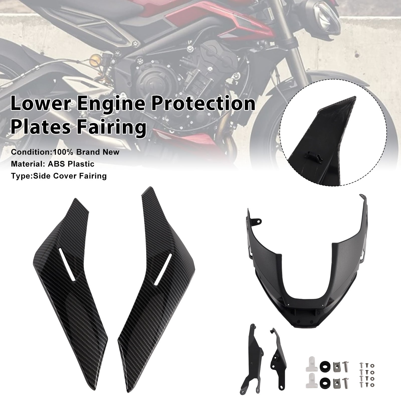 2023-2025 Street Triple 765 R/RS Engine Lower Belly Pan Panels Guard Fairing