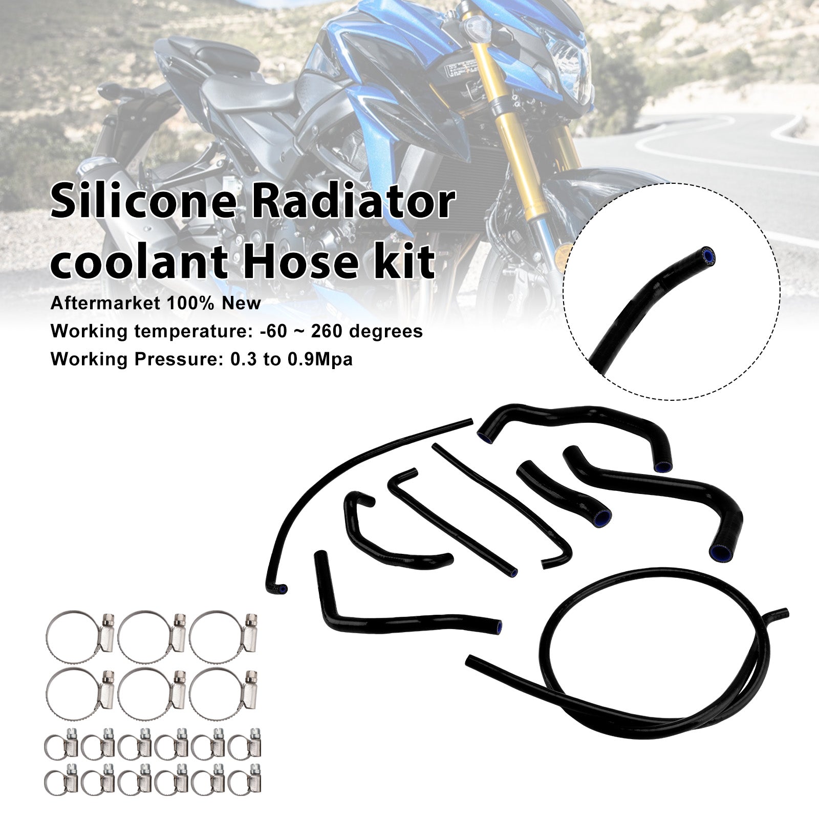 2017-2025 Suzuki GSX-S750/Z Silicone Radiator coolant Hose kit