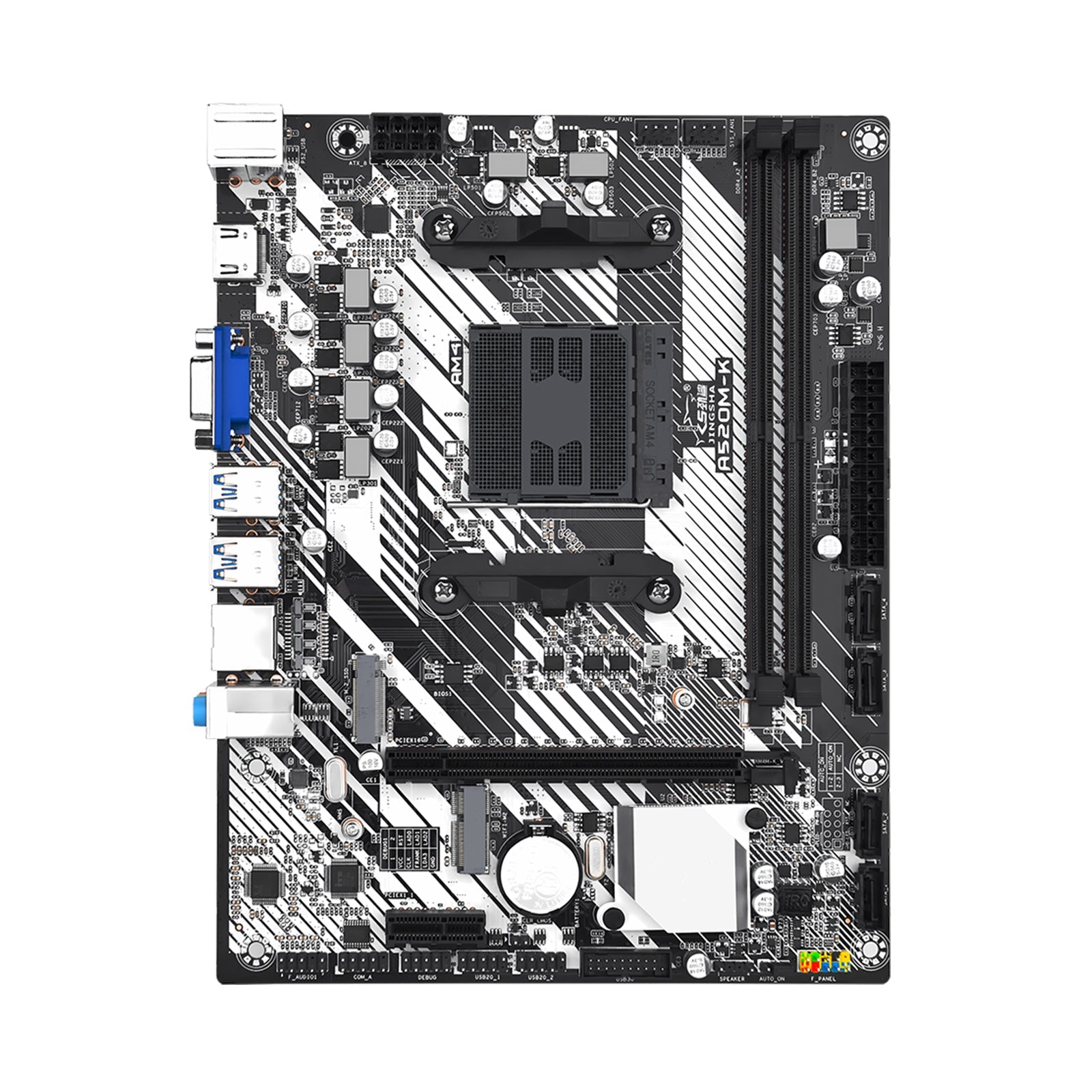 A520M-K Desktop Computer Motherboard AM4 Dual Protocol M.2 Hard Drive Bluetooth