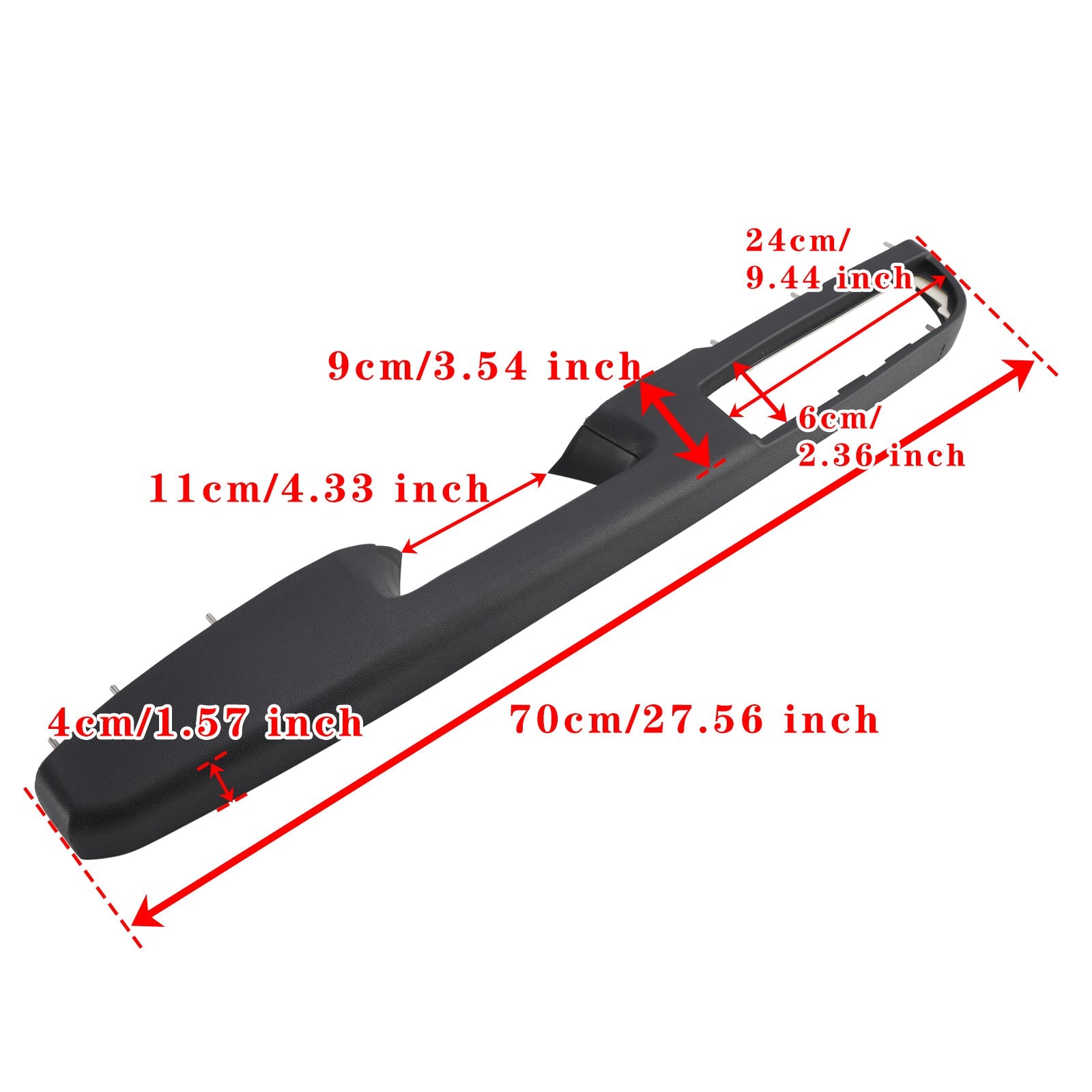 80994 Front Left Door Armrest Repair Kit BLACK (27 inch) For Chevrolet/GMC