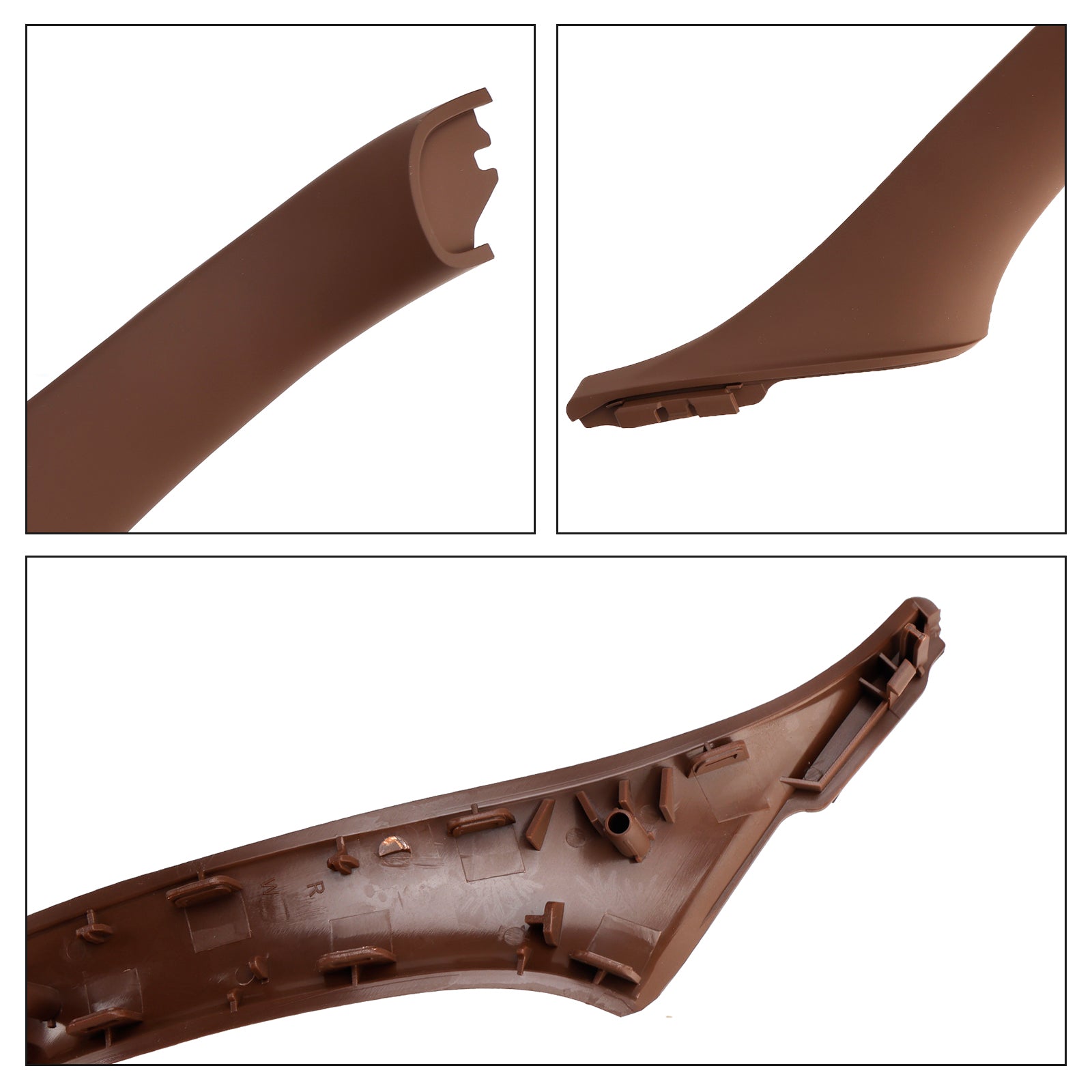 7x Red Brown Inner Door Panel Handle Pull Trim For BMW 5 Series F10 F11 10-16