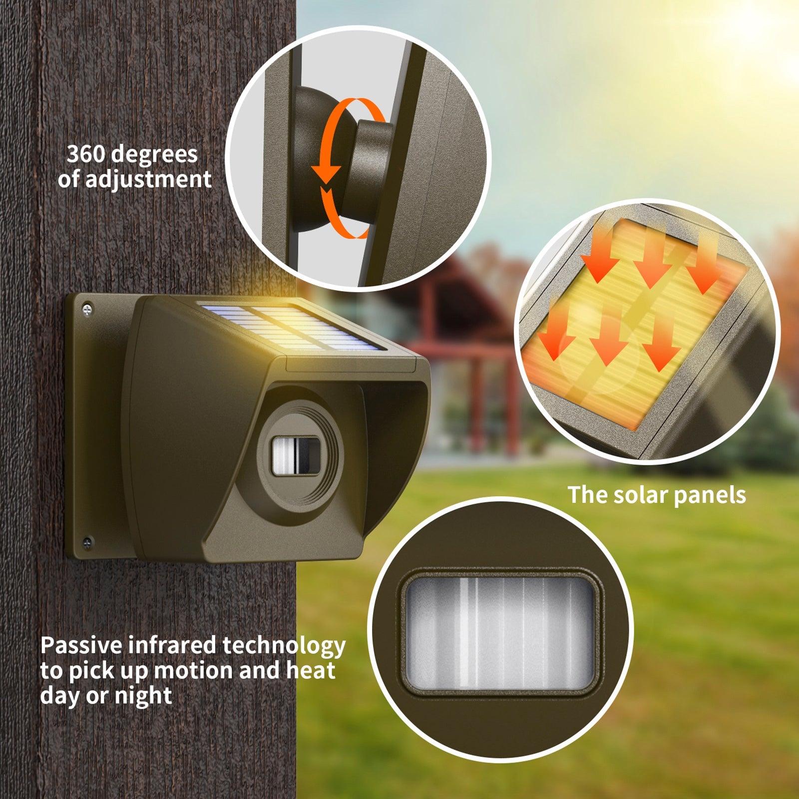 800m Solar Outdoor Infrared Powered Driveway Alarm Anti-Theft Induction Wireless