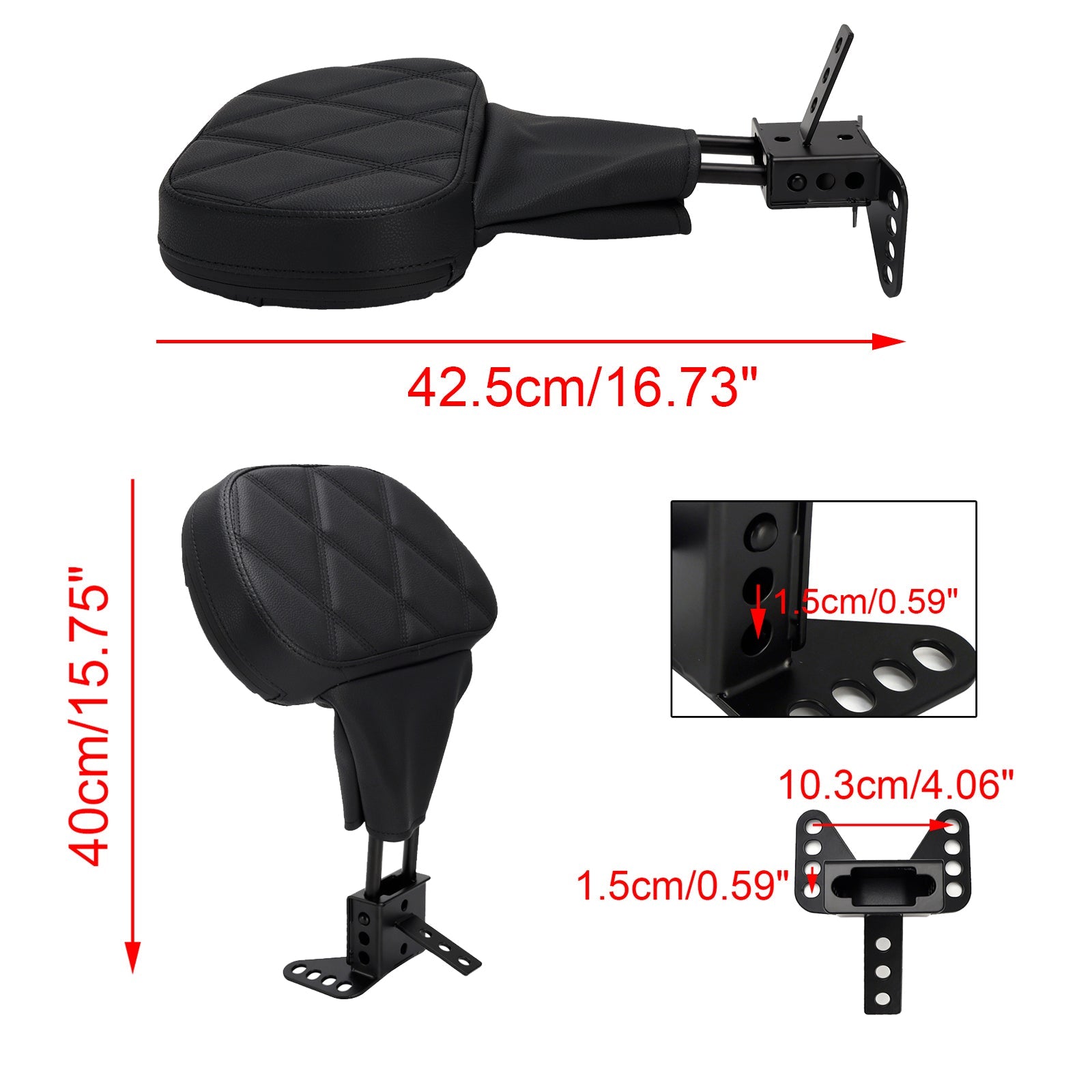 1988-2008 Street Electra Road Glide Road King Tri Glide Driver Backrest pad