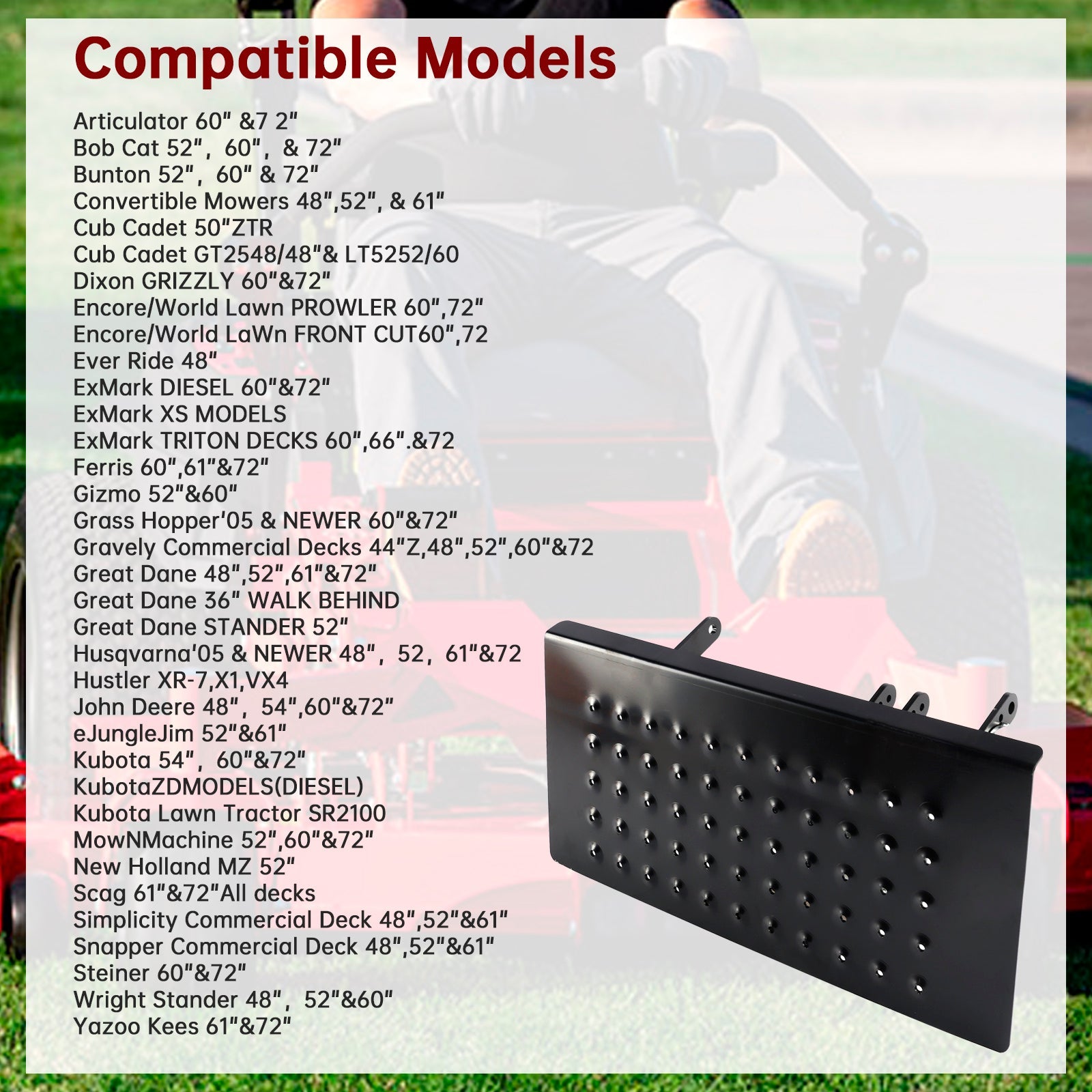 ACS6000ULS 088-6003-00 Advanced Chute System Chute Blocker for Most ZT Mowers