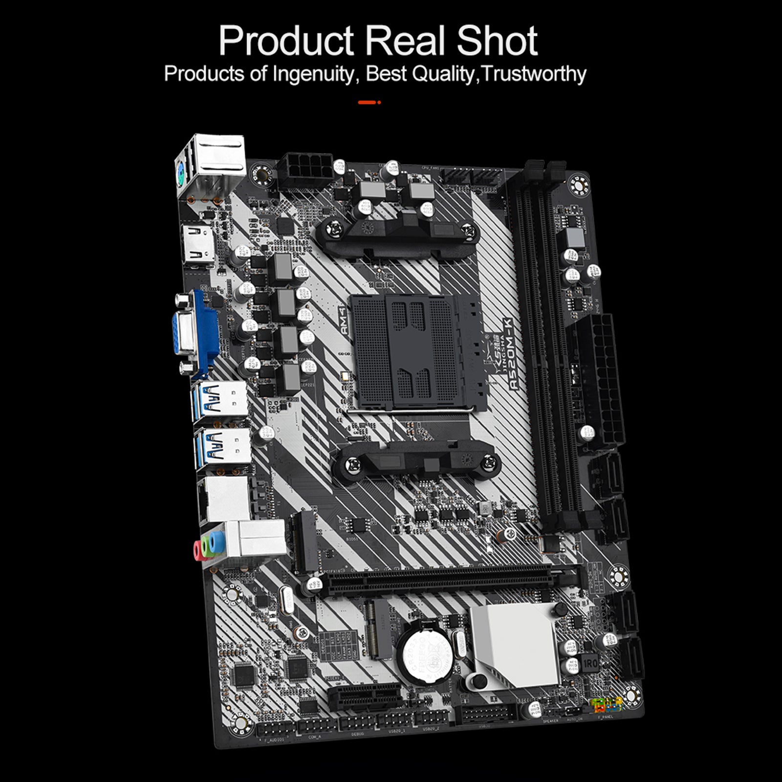 A520M-K Desktop Computer Motherboard AM4 Dual Protocol M.2 Hard Drive Bluetooth