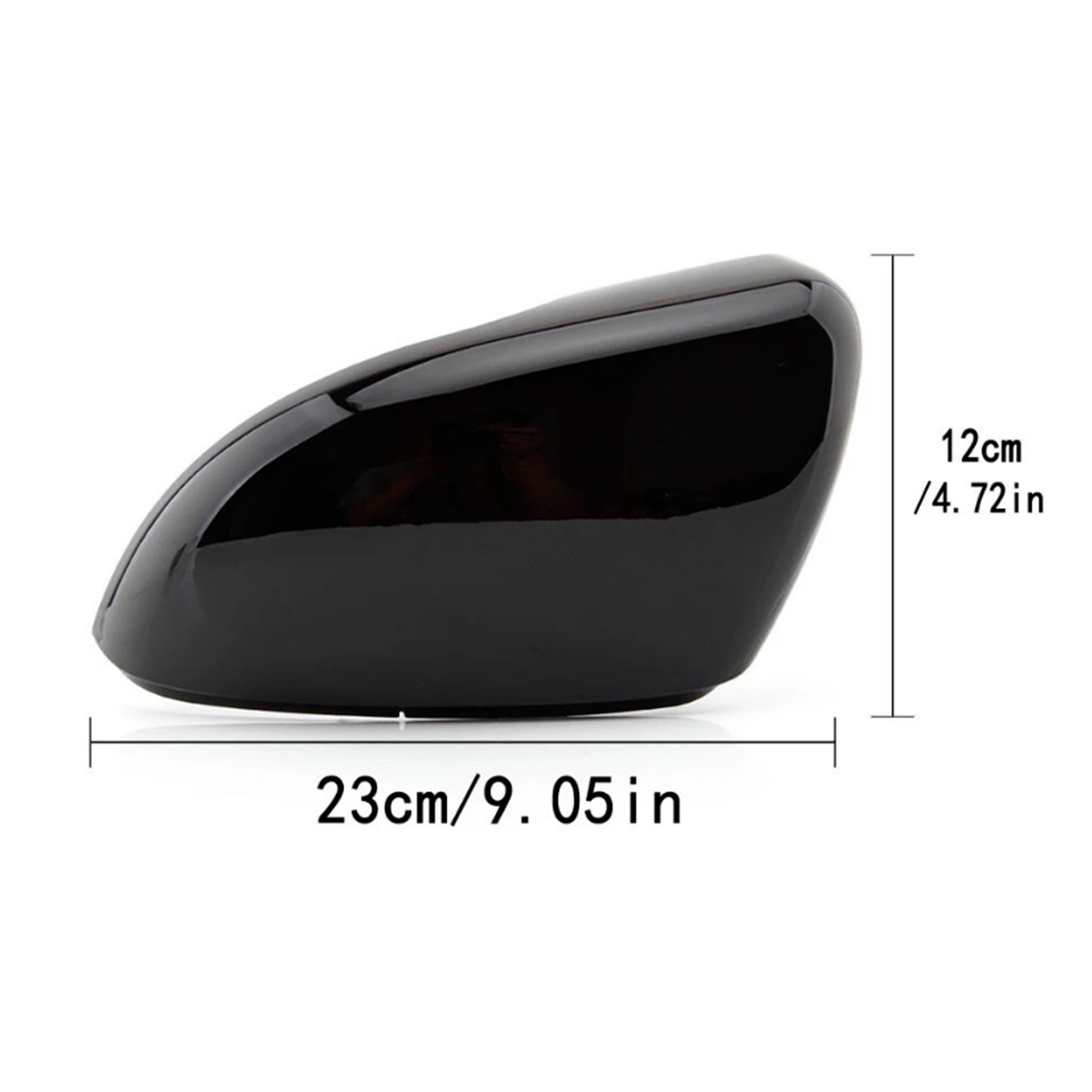 2pcs Gloss Black Door Wing Mirror Cover Caps Casing For VW Golf MK6 2009-2013 5K0857538