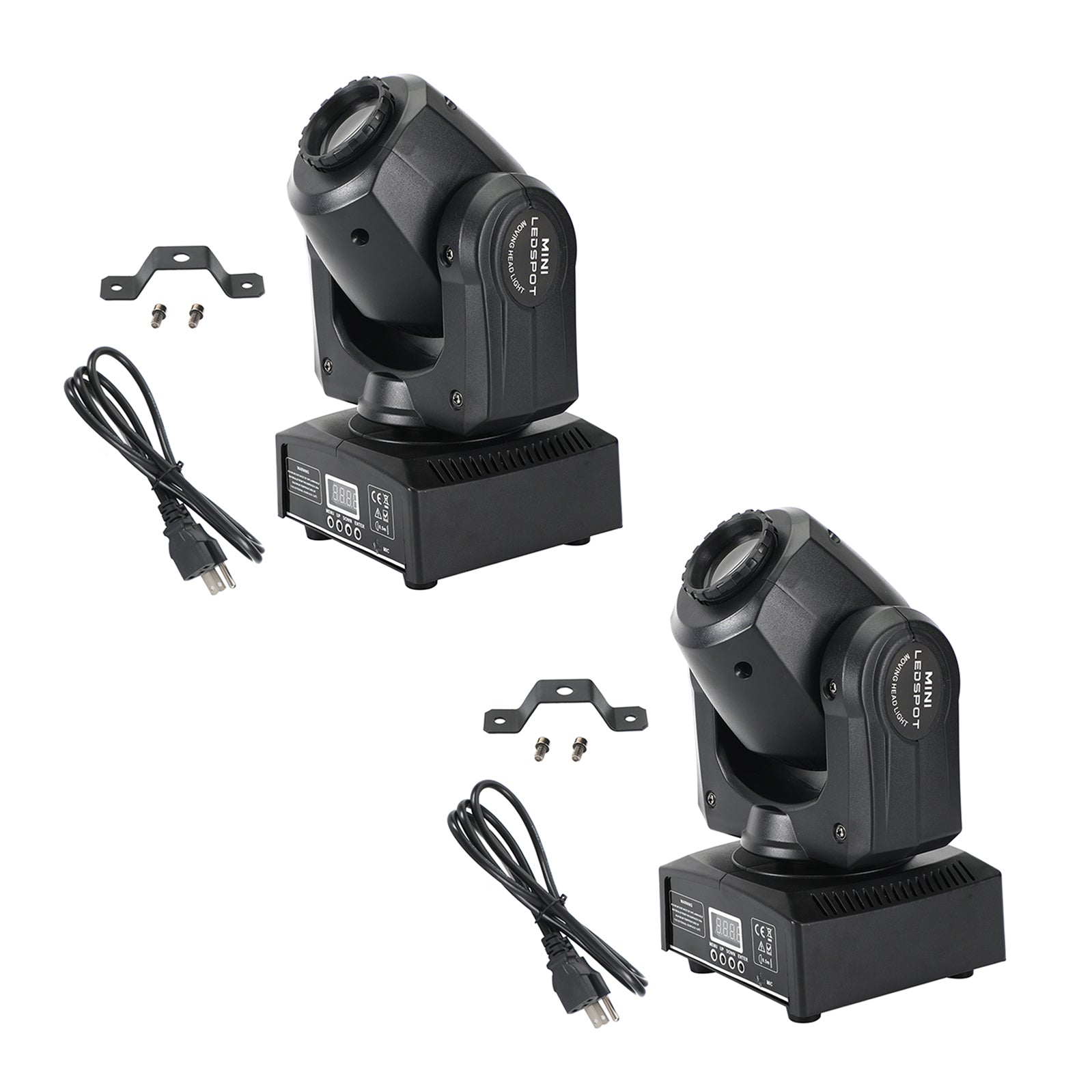 2Pcs Moving Head 8Gobo Stage Lighting RGBW LED DMX Beam Disco Party Light
