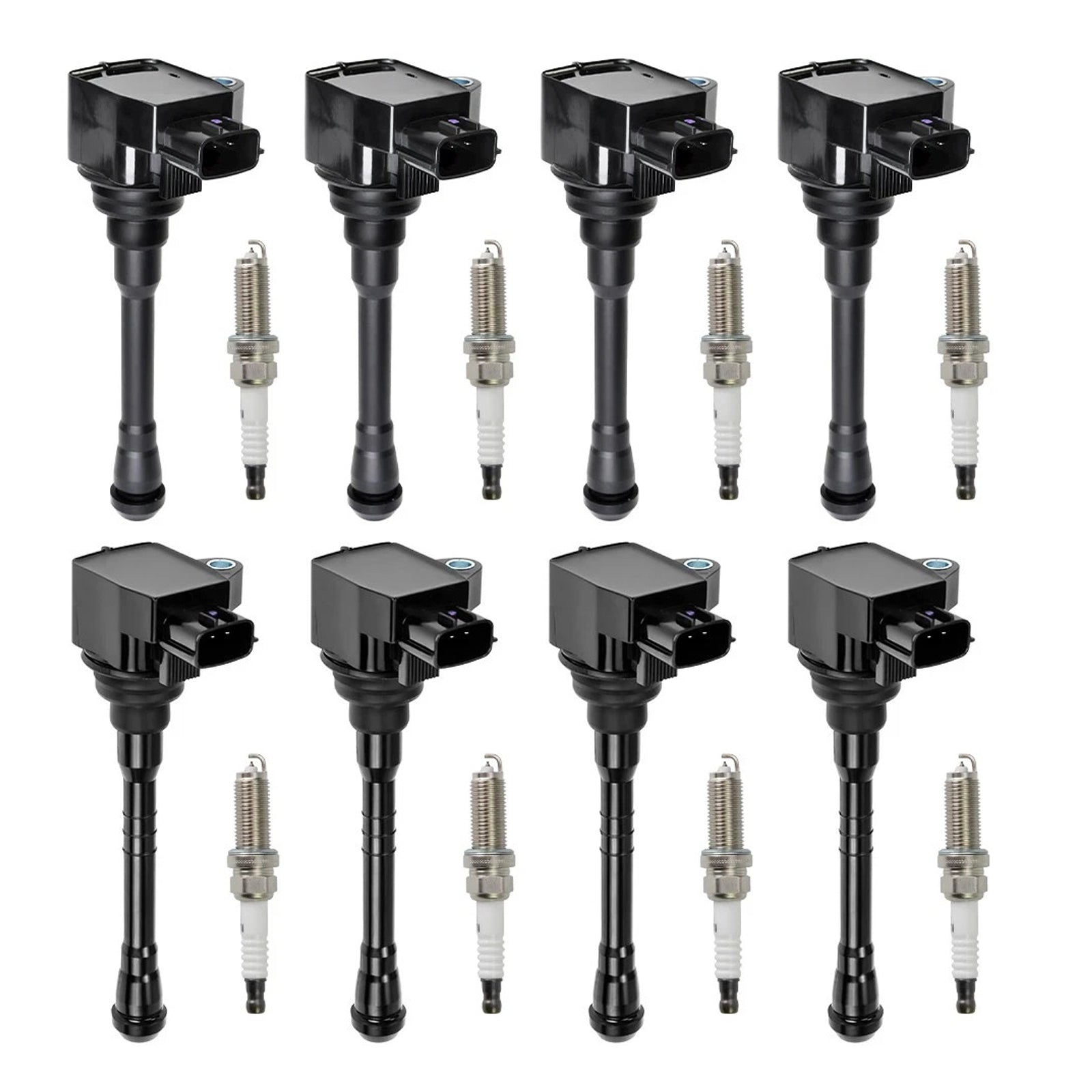 2017-2020 Nissan Titan 5.6L V8 8X Ignition Coil & Spark Plug UF812 UF813