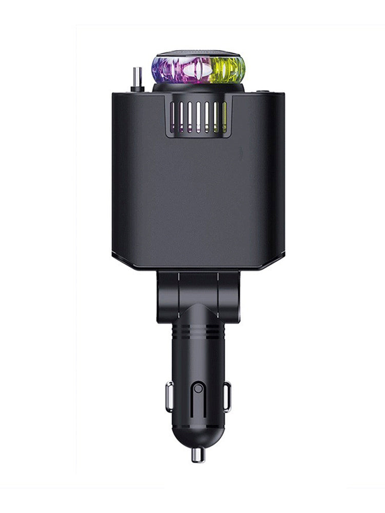 120W Super Fast Car Charger with Retractable Cable Smart Air Freshener Charger