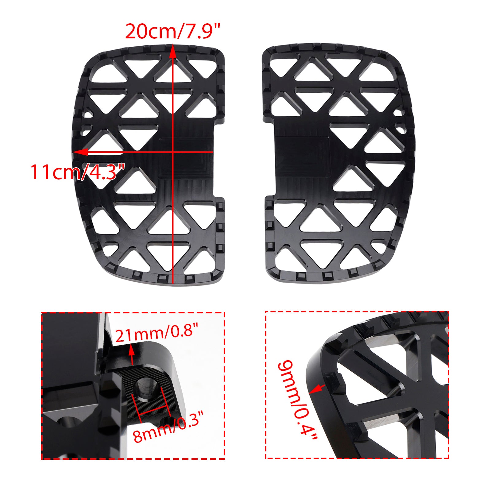 Front Footrests Foot Pegs fit for BMW R1250RT K1600B K1600GT K1600GTL 2018-2024