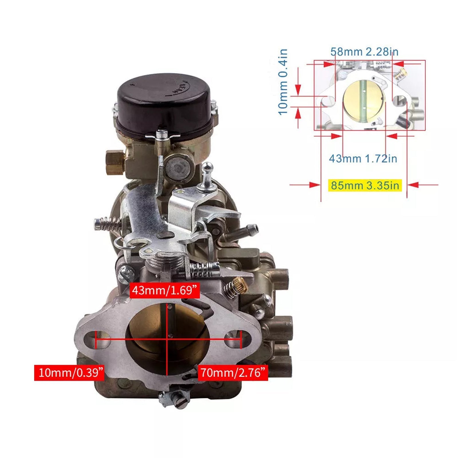 1975-1982 Ford YF Carter 240-250-300 6 Cylinder CIL Carburetor D5TZ9510AG