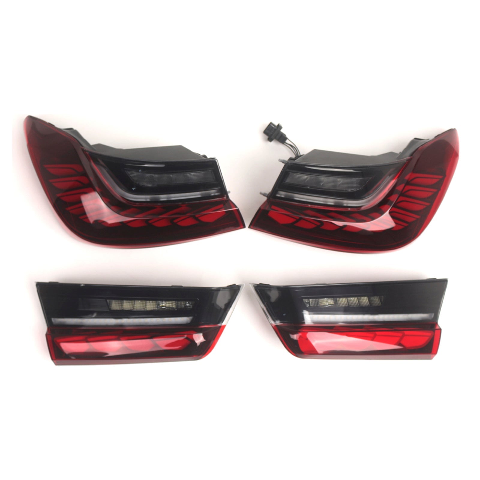 2019-2024 BMW 3 Series G20 G28 G80 M3 L&R Red LED Tail Lights Rear Lamp Assembly