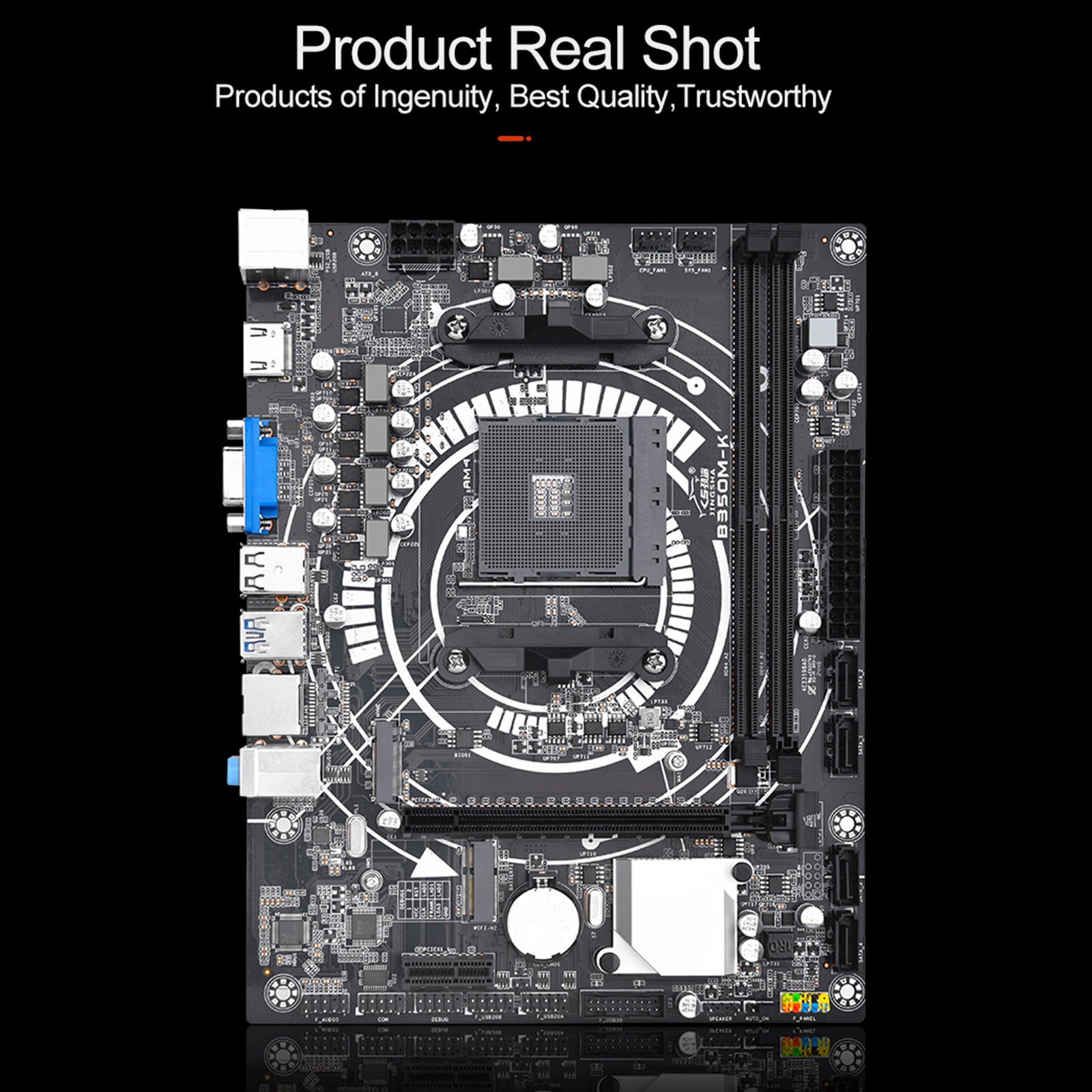 B350M-K Computer Motherboard Desktop DDR4 AM4 CPU WIFI NVME Gigabit Network Card