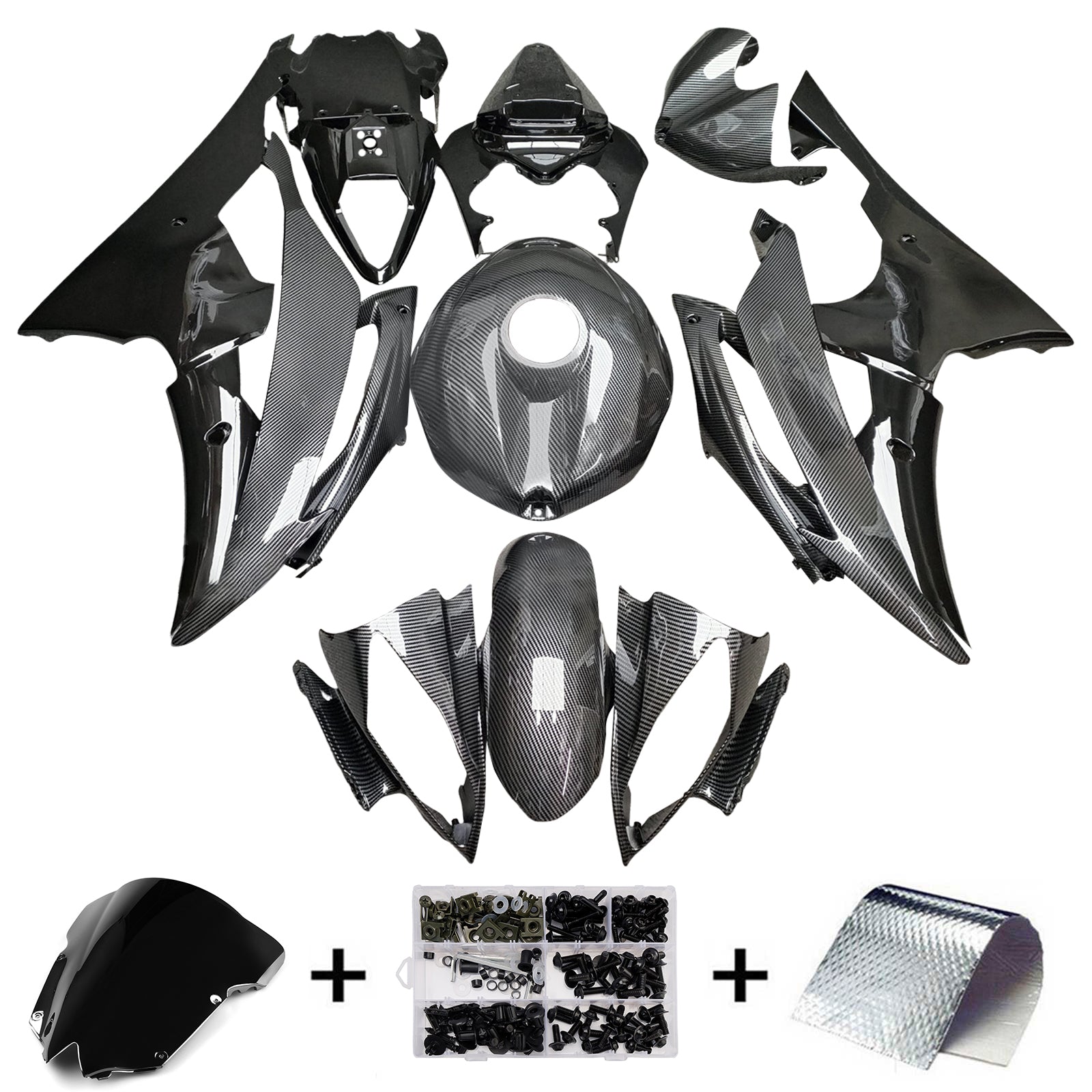 Injection Fairing Kit Bodywork Plastic ABS For Yamaha YZFR6 YZF-R6 2008-2016