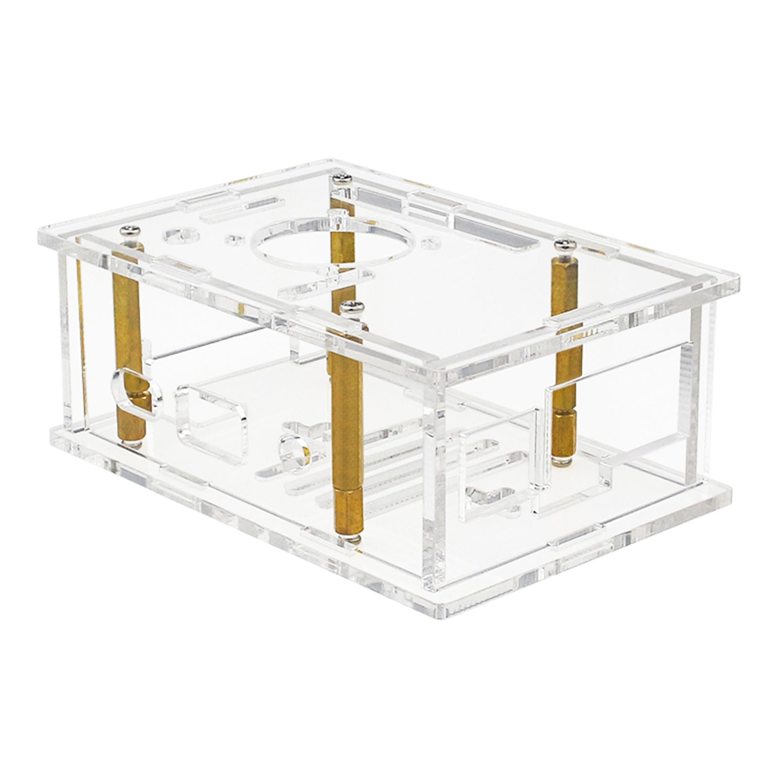 Orange Pi 4A Transparent Protective Box Orange Pi 4A Acrylic Case w Cooling Fan