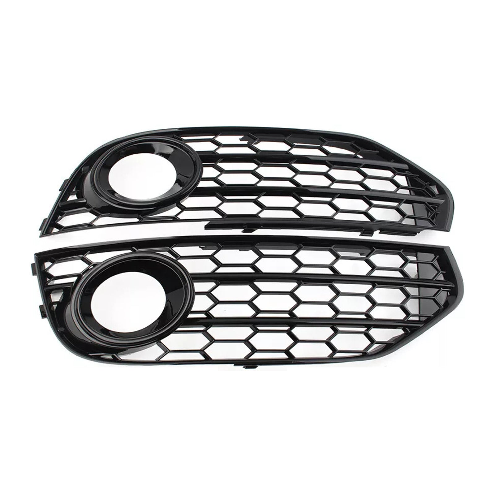 2010-2015 Audi A4 Allroad B8 Front Bumper Honeycomb Fog Grille Cover Black