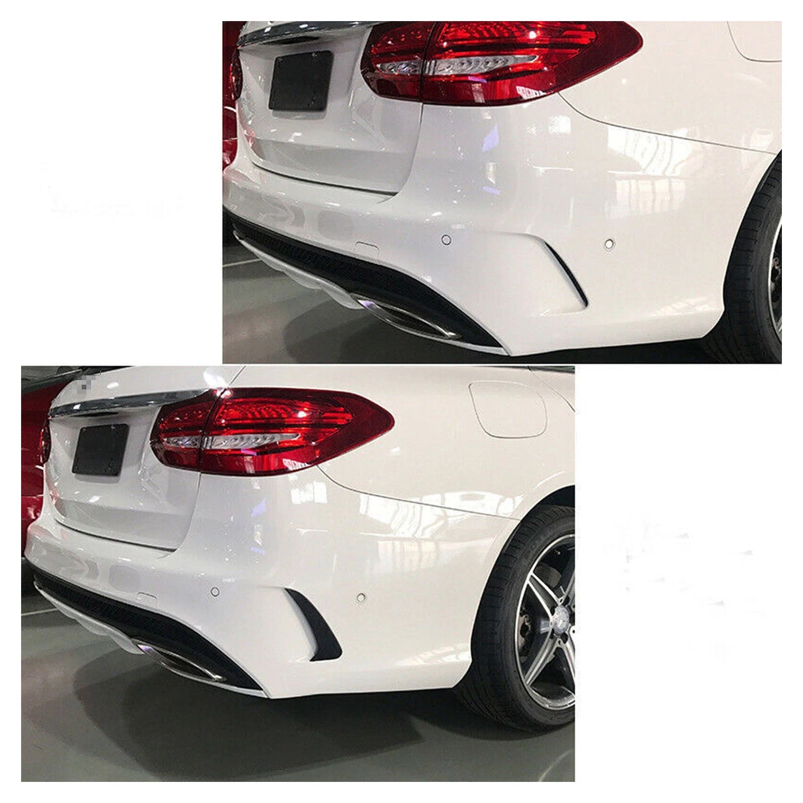 Gloss Black Rear Air Vent Cover For Benz C Class W205 C43 C63 2014-2019