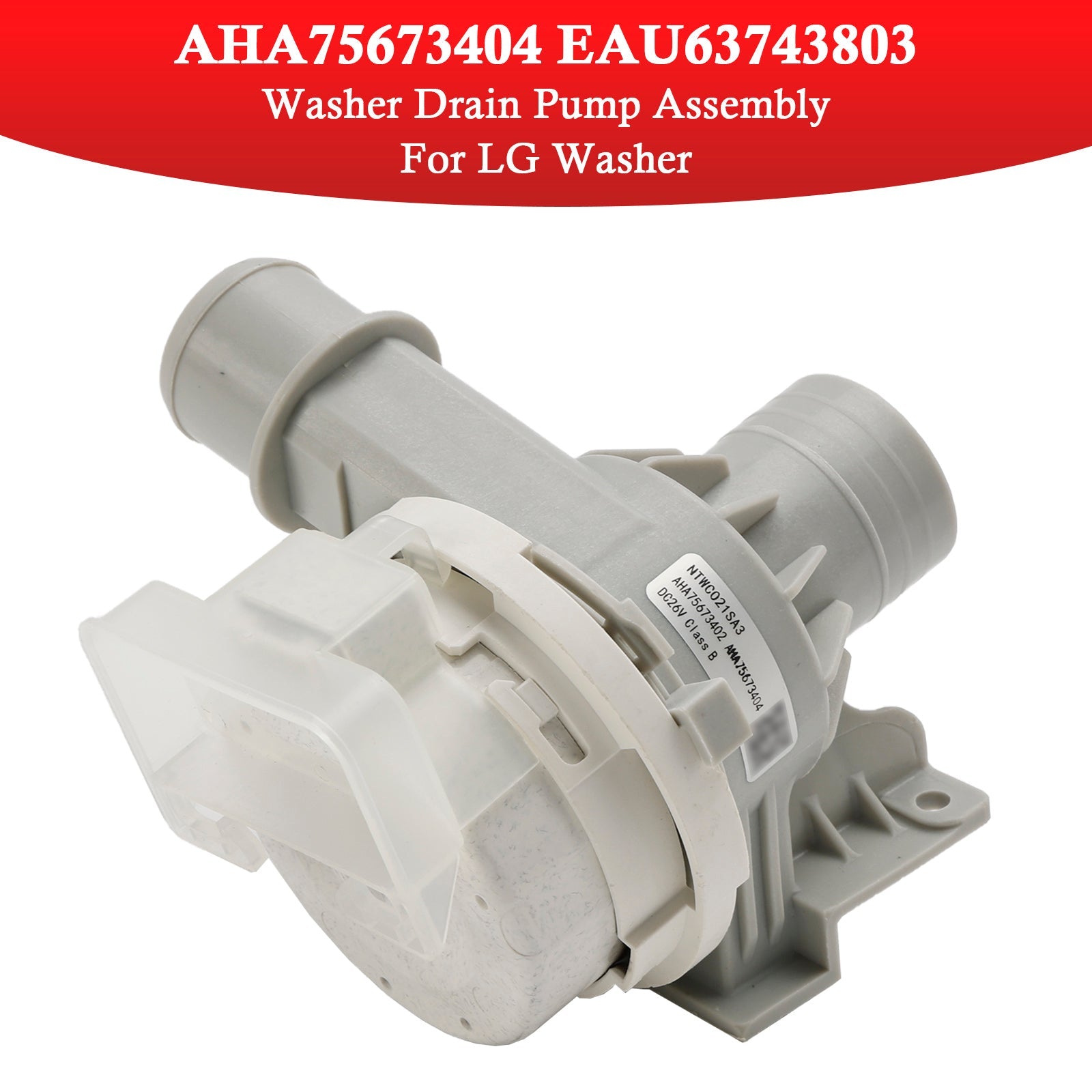AHA75673404 EAU63743803 Washer Drain Pump Assembly Replaces for LG Washer