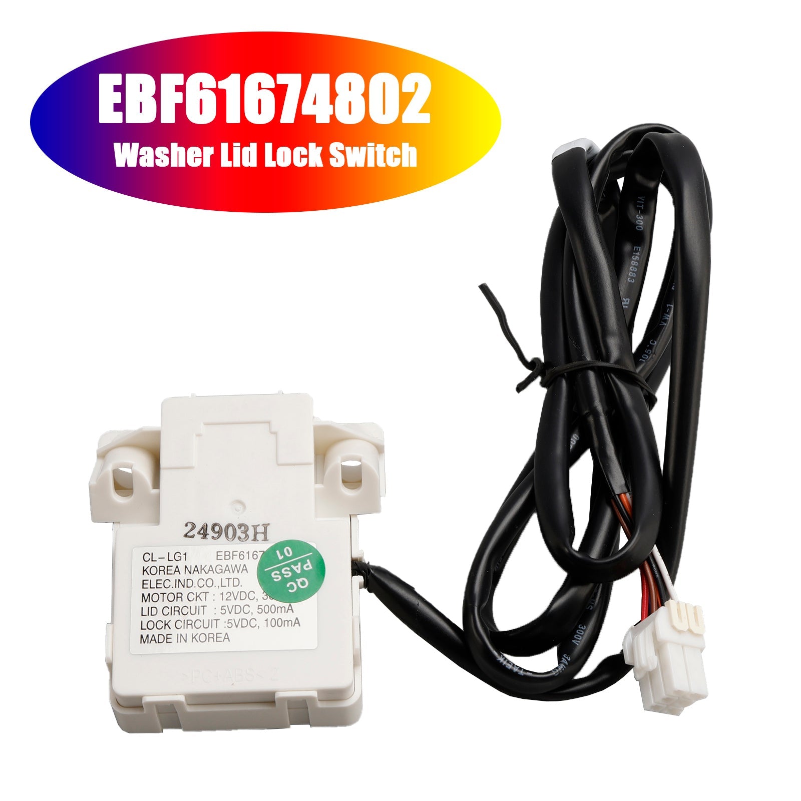 EBF61674802 Washer Lid Lock Switch for LG Kenmore Washing Machine EBF60665201
