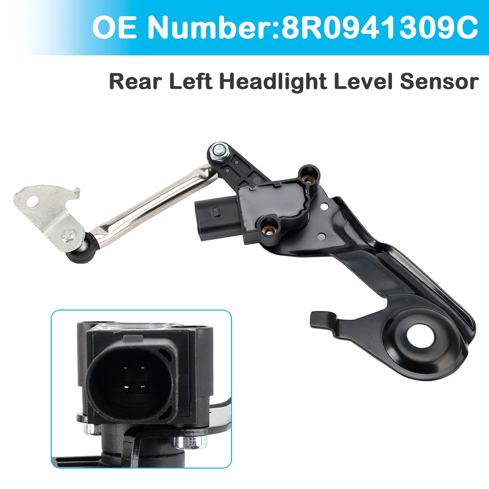 Rear Left Headlight Level Sensor 8R0941309C For Audi A6 C7 A7 Q5 8RB