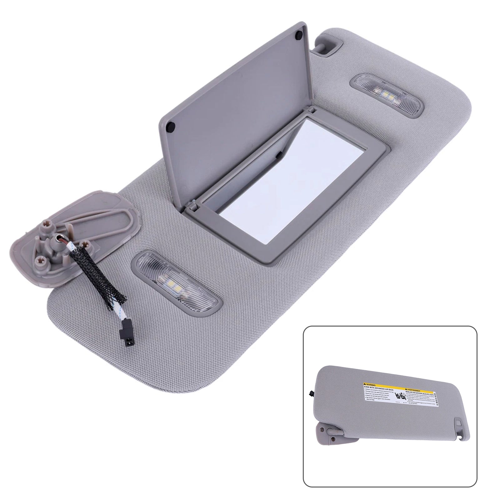 Gray Left Side Sun Visor 85220-F0100TTX For Hyundai Elantra 16-19