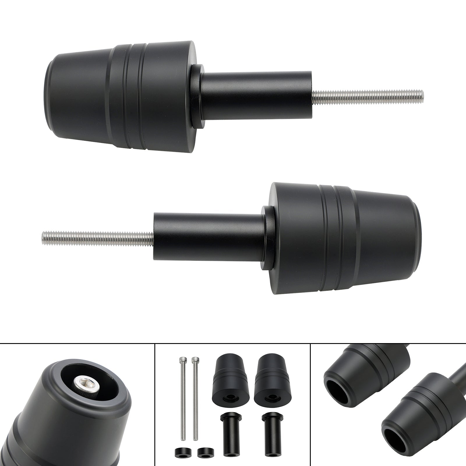 Crash Bobbin Protector Slider Aluminum Black For Aprilia Sr Gt125/200 2021-2024