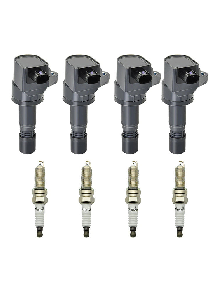 4x Ignition Coil+4x Spark Plug UF672 For Acura ILX 2.0L Honda Civic HR-V 1.8L