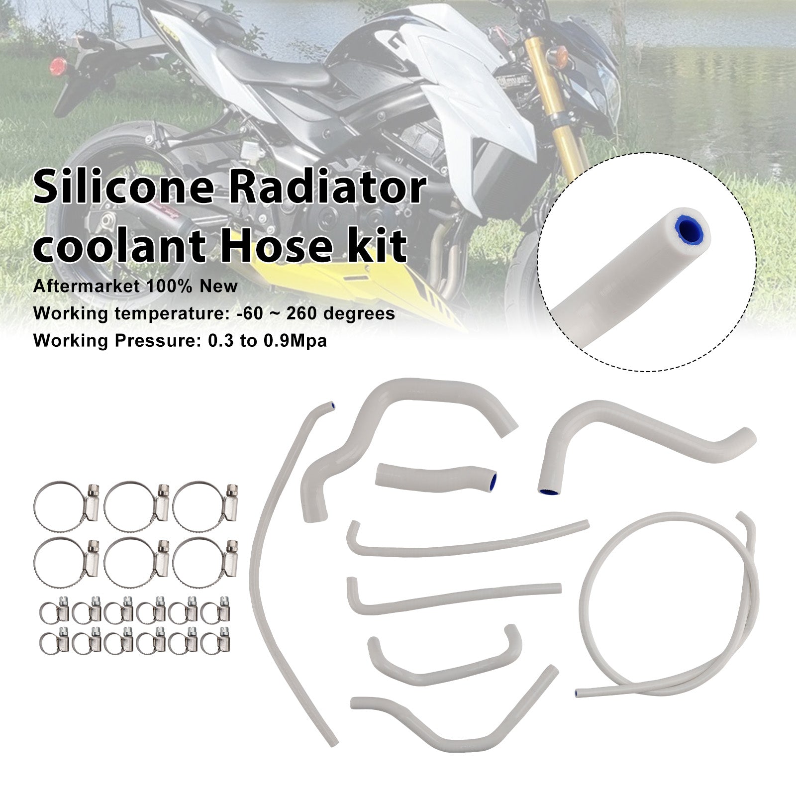 2017-2025 Suzuki GSX-S750/Z Silicone Radiator coolant Hose kit