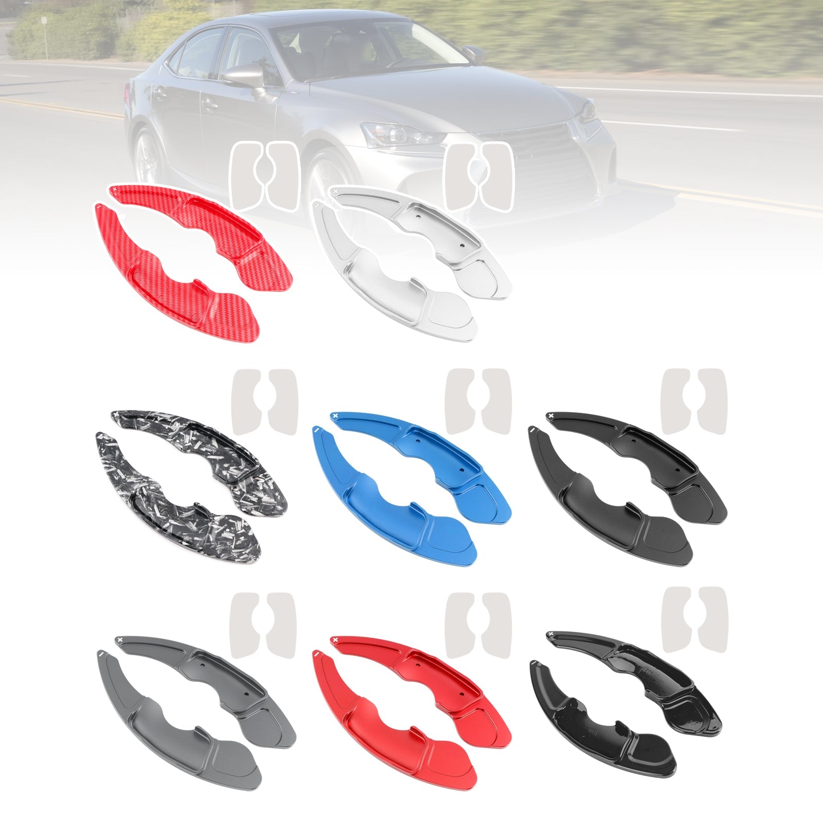 Steering Wheel Paddle Shifter Extensions For Lexus IS RC RCF NX