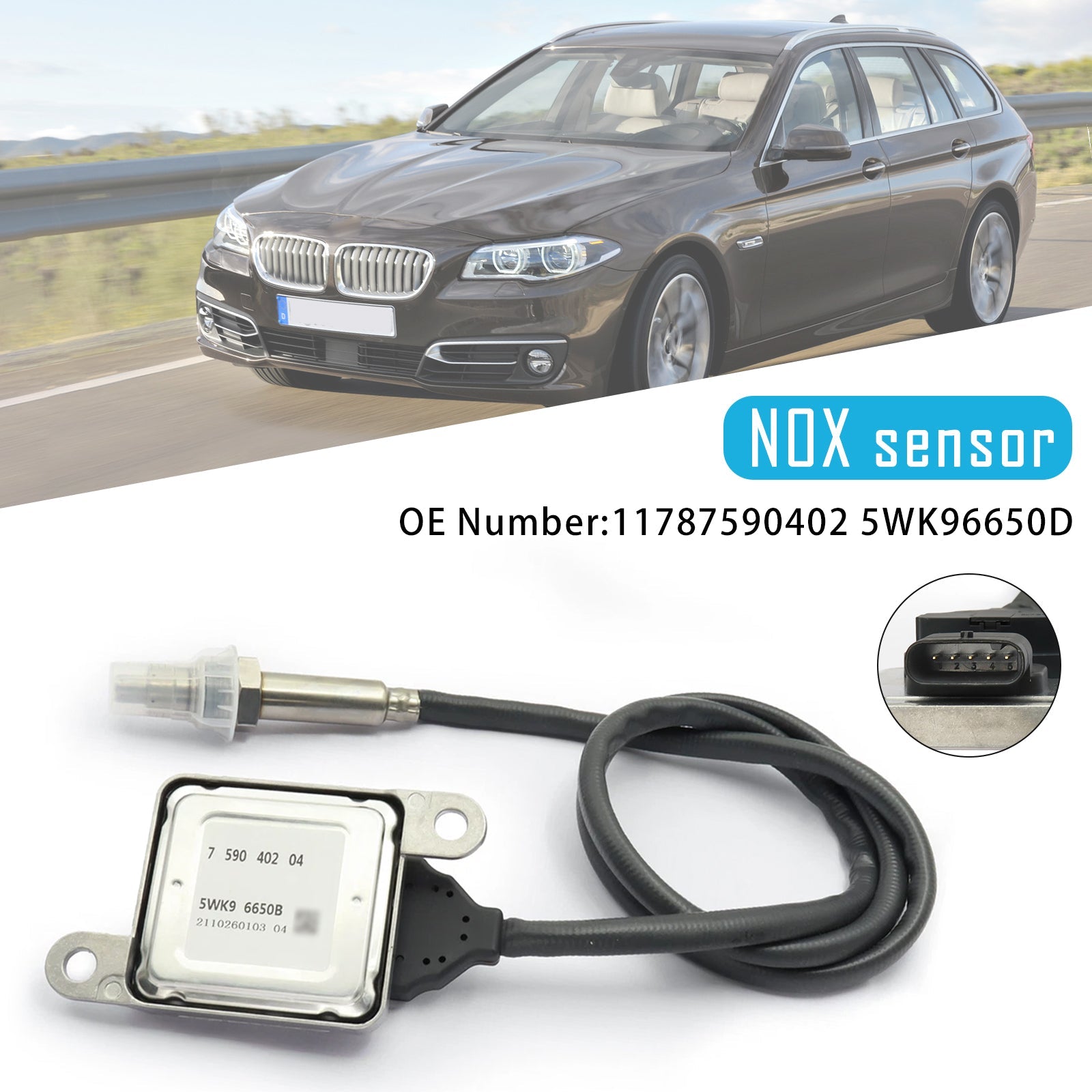 NOX sensor 11787590402 5WK96650D for BMW 5 F10 5 Touring F11 523i 528i 530i N53 (Copy)