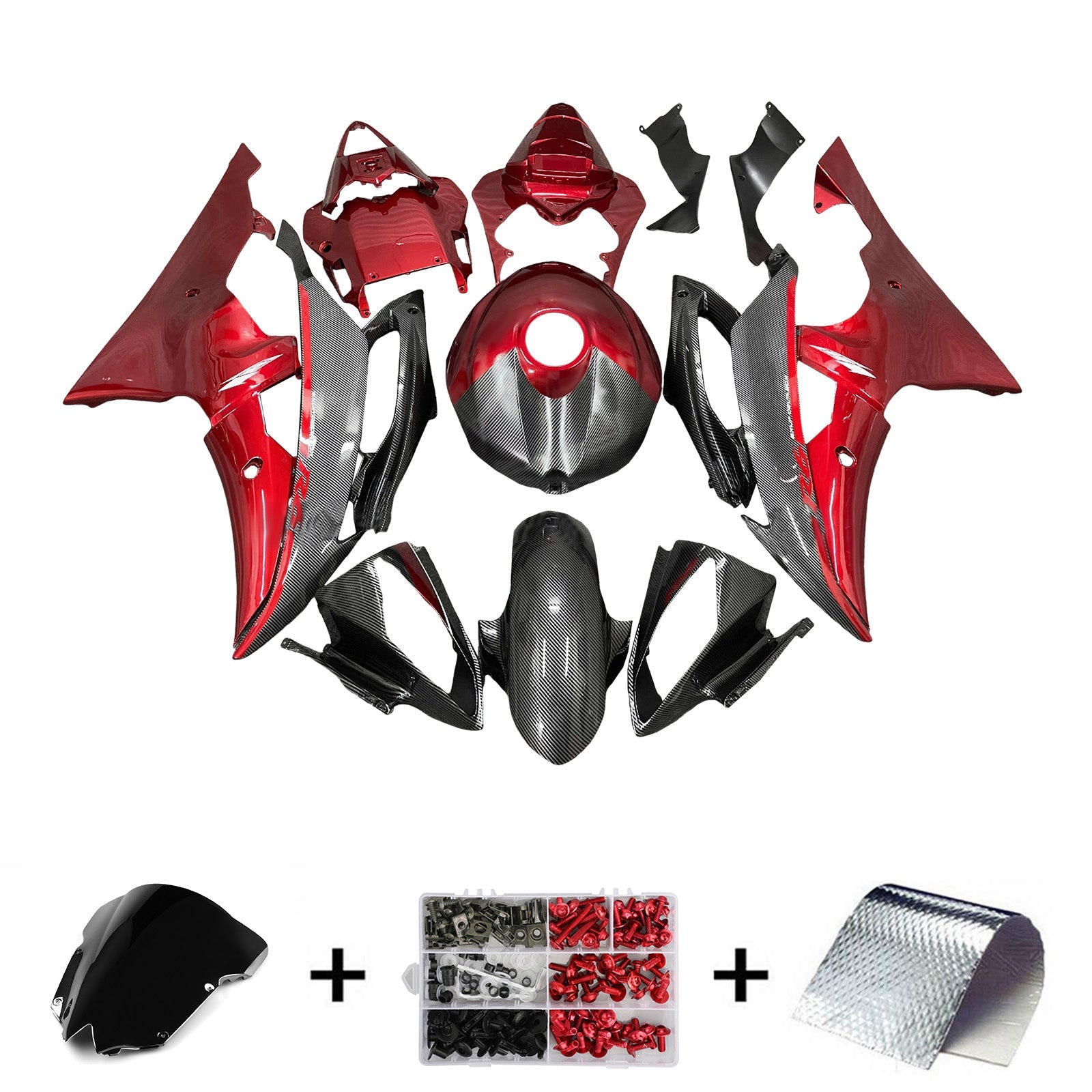 Injection Fairing Kit Bodywork Plastic ABS For Yamaha YZFR6 YZF-R6 2008-2016