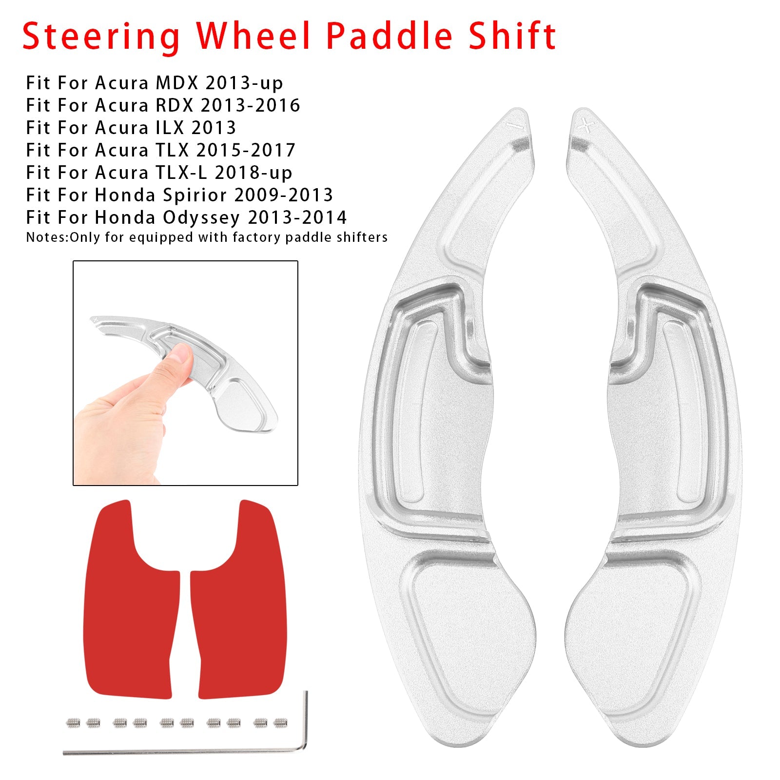 Steering Wheel Paddle Shifter Extension For Acura MDX RDX TLX Aluminium