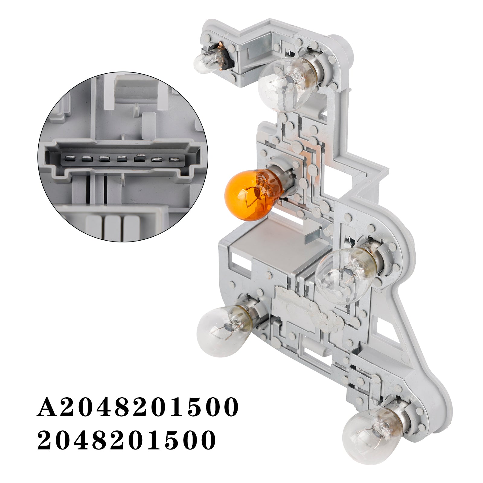 2007-2010 Mercedes W204 C Class Left Tail Lamp Bulb Holder with Bulbs